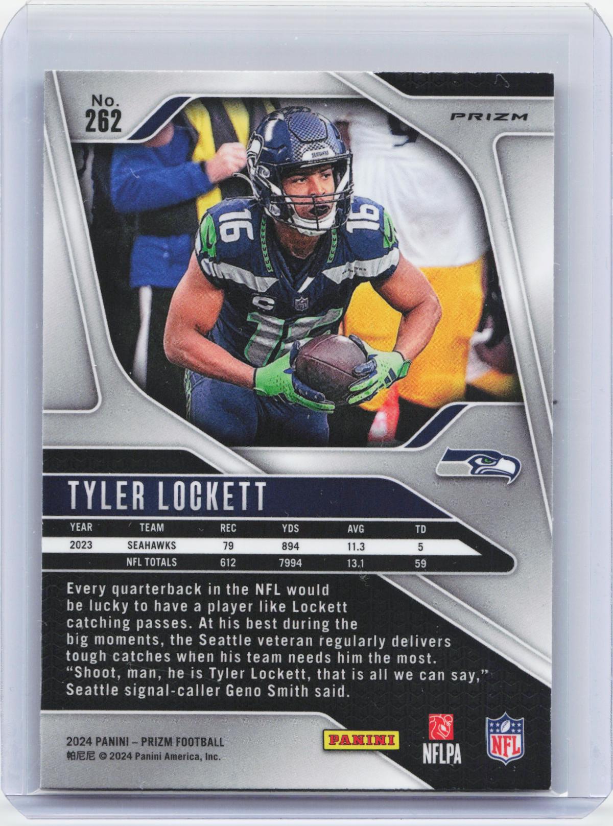 2024 Panini Prizm #262 Tyler Lockett Orange Disco Prizm
