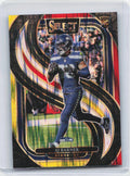 2024 Panini Select #103 AJ Barner Red & Yellow Prizm Shock