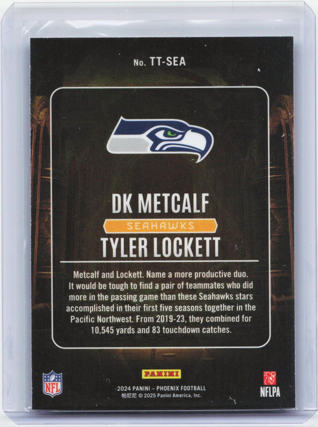 2024 Panini Phoenix #TT-SEA DK Metcalf / Tyler Lockett Treasured Tandems