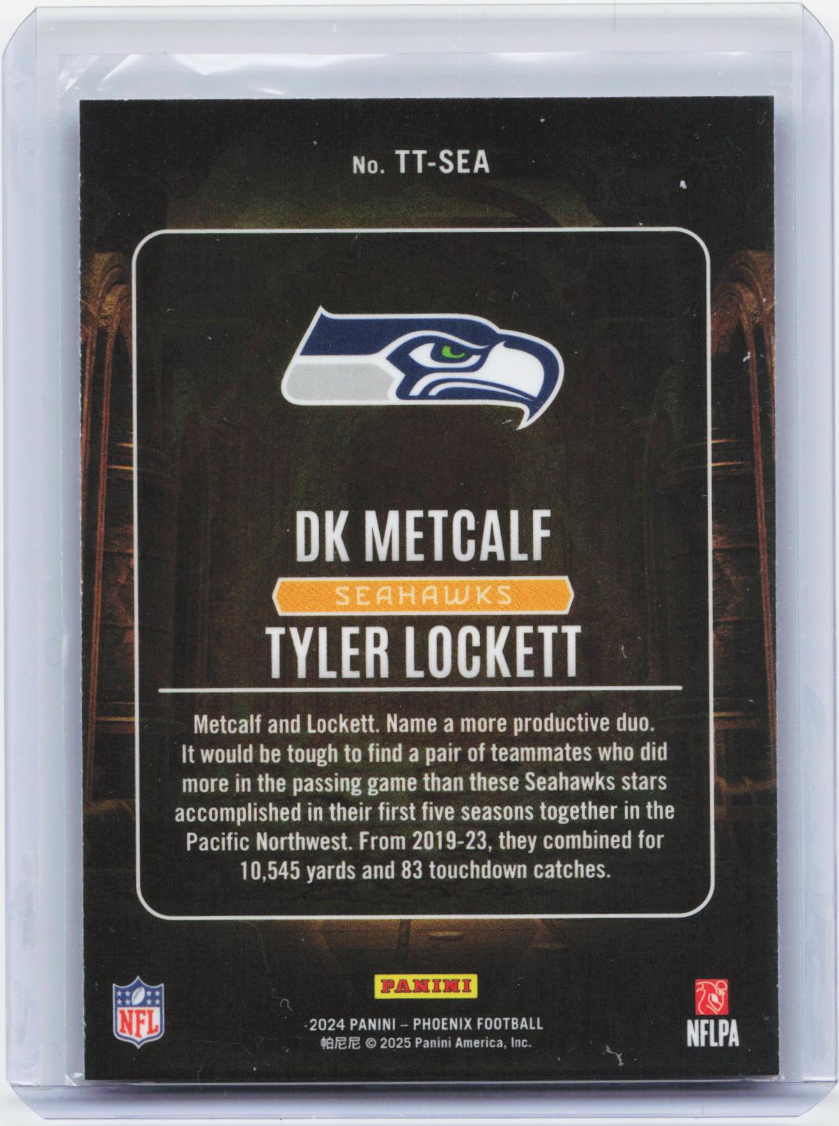 2024 Panini Phoenix #TT-SEA DK Metcalf / Tyler Lockett Treasured Tandems