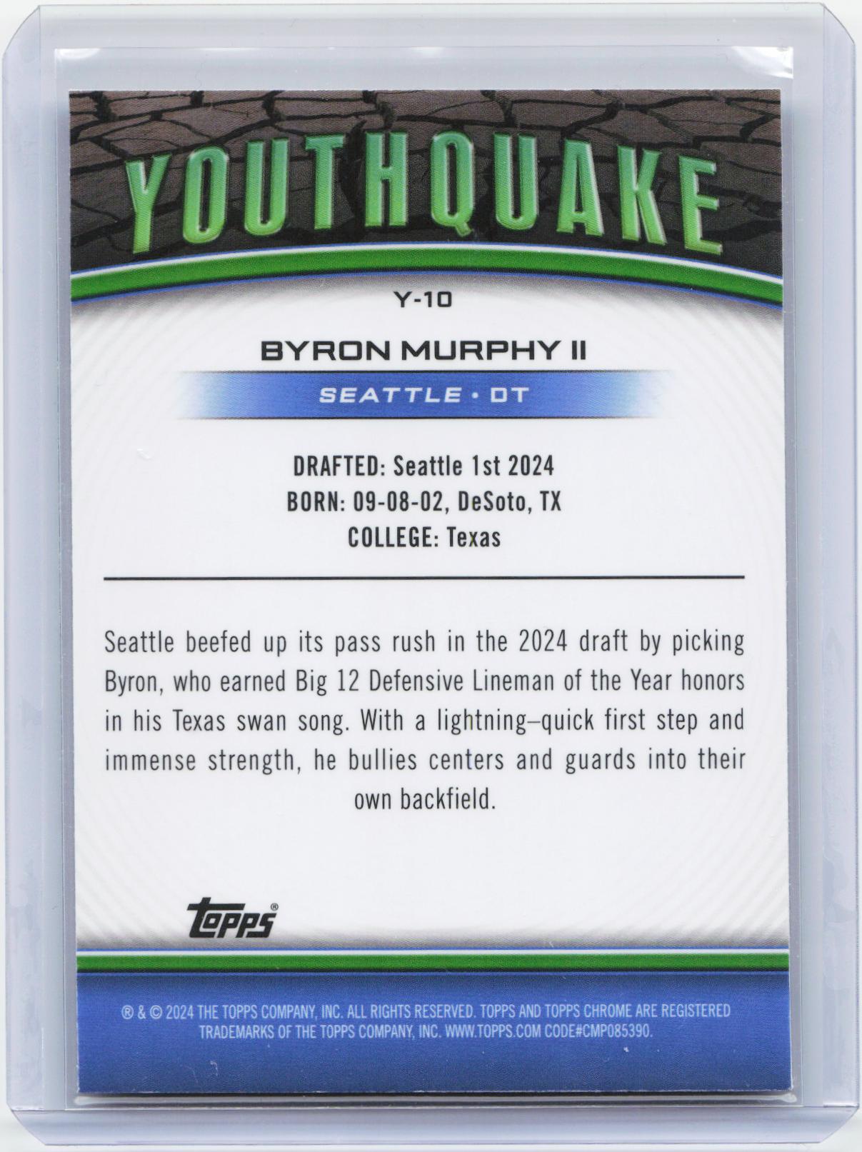 2024 Topps Chrome #Y-10 Byron Murphy II Youthquake