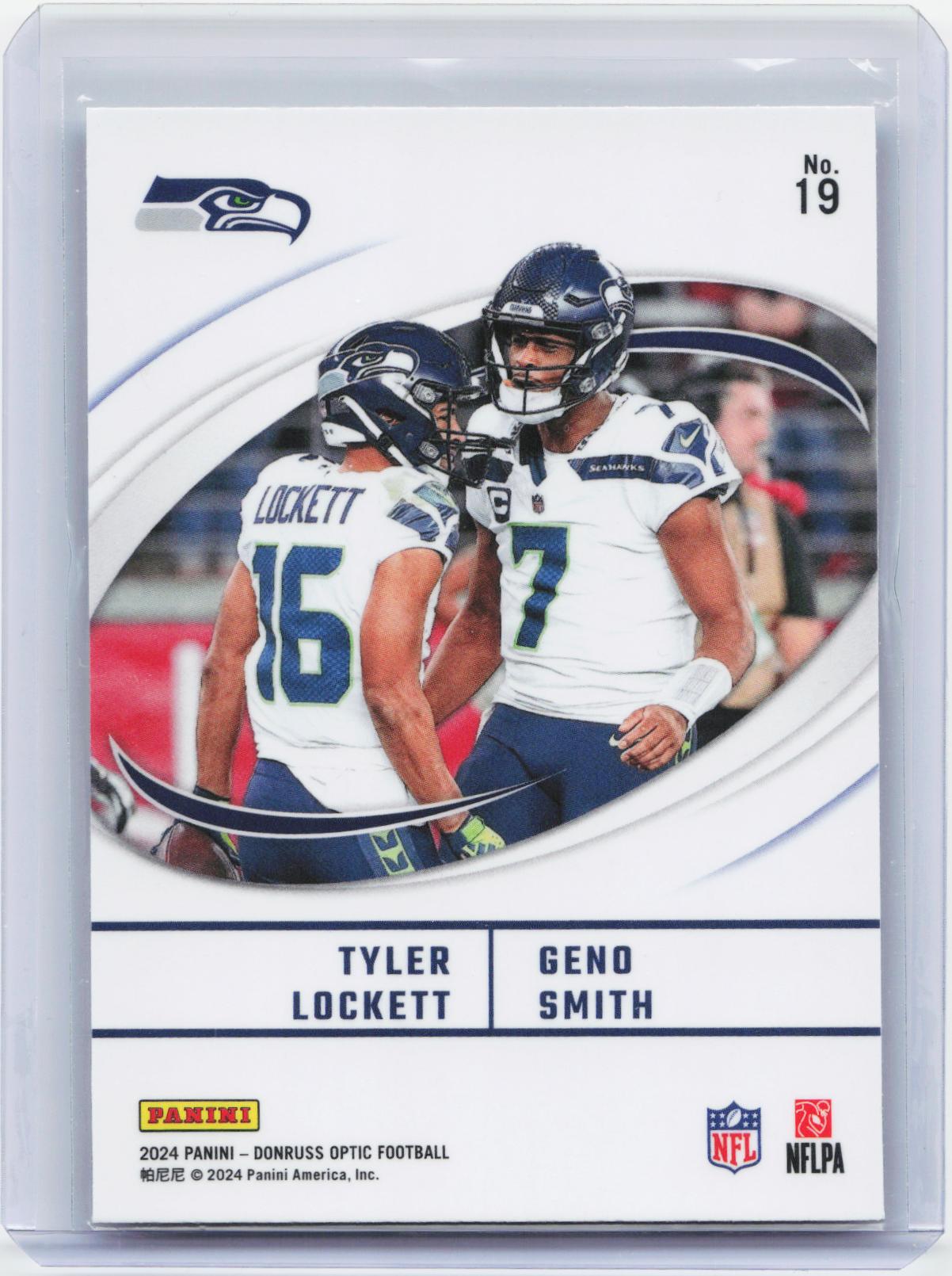 2024 Donruss Optic #19 Geno Smith / Tyler Lockett Best Tuddys