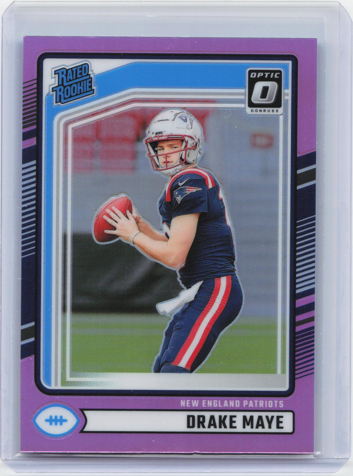 2024 Donruss #379 Drake Maye Optic Rated Rookies Preview Pink