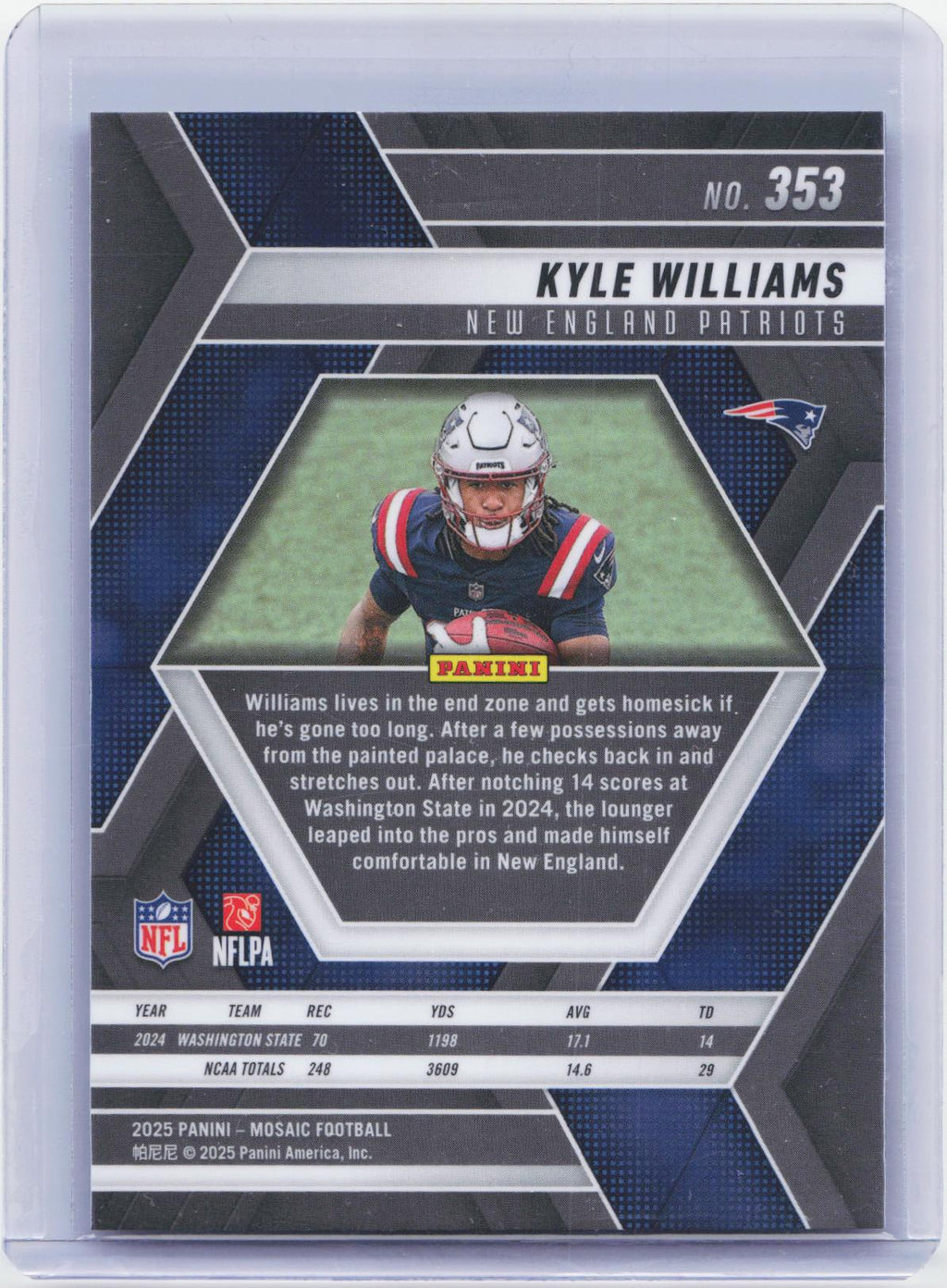 2025 Panini Mosaic #353 Kyle Williams
