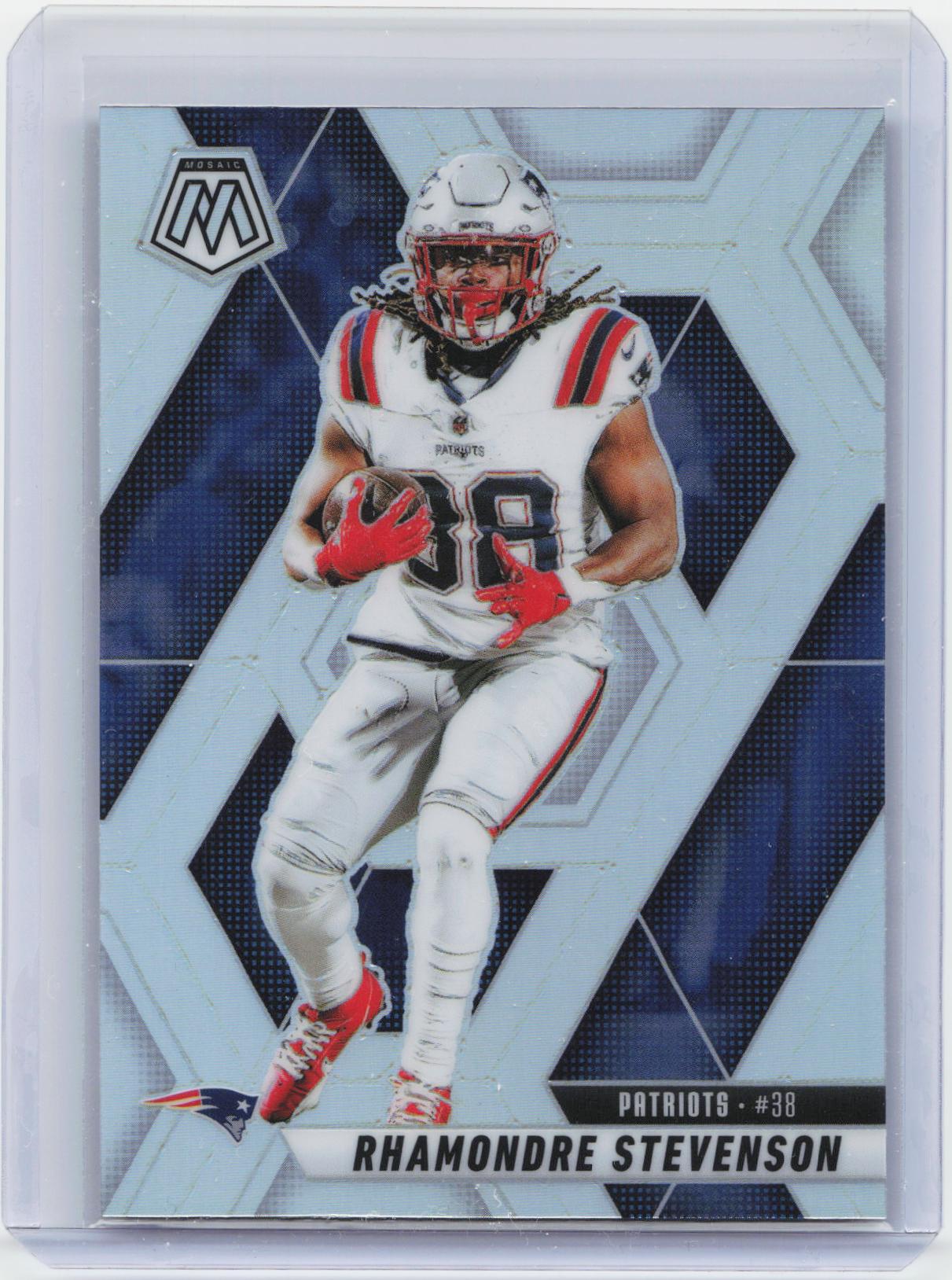 2025 Panini Mosaic #196 Rhamondre Stevenson Silver