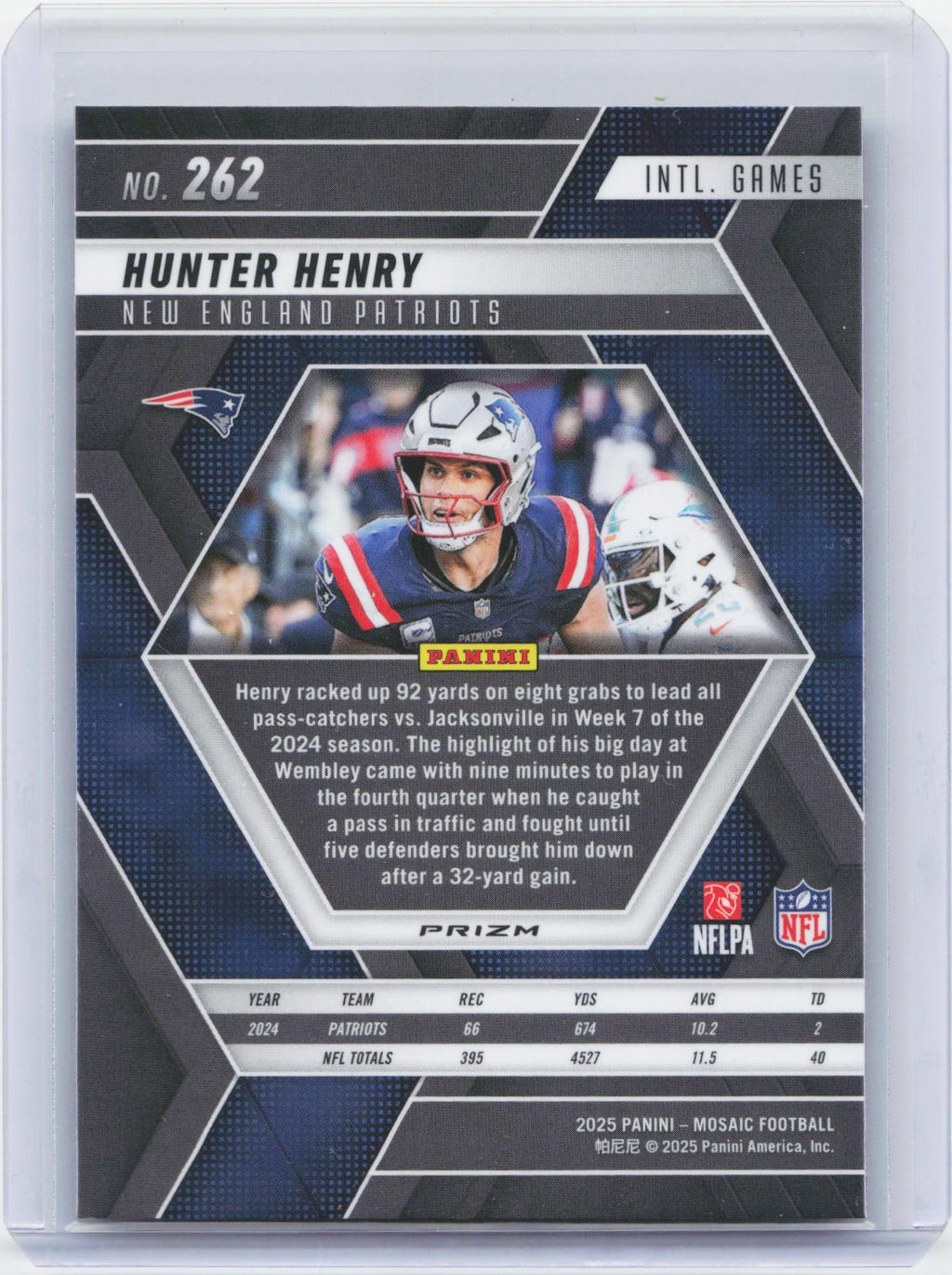 2025 Panini Mosaic #262 Hunter Henry Silver