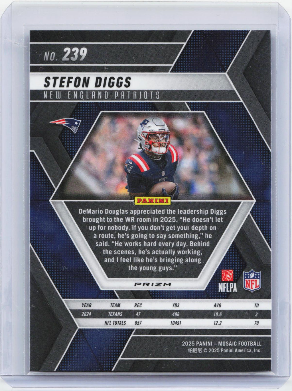 2025 Panini Mosaic #239 Stefon Diggs Mosaic