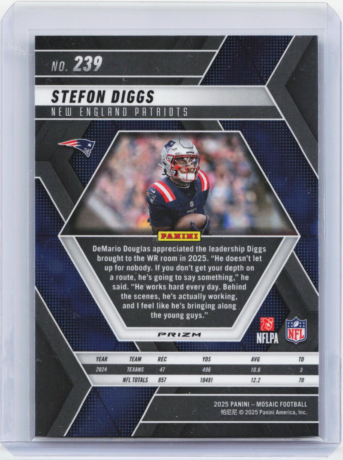 2025 Panini Mosaic #239 Stefon Diggs Mosaic