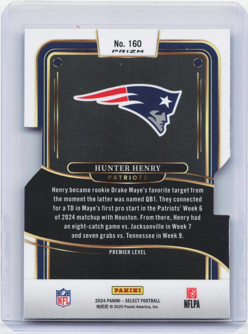 2024 Panini Select #160 Hunter Henry Silver Prizm Die Cut