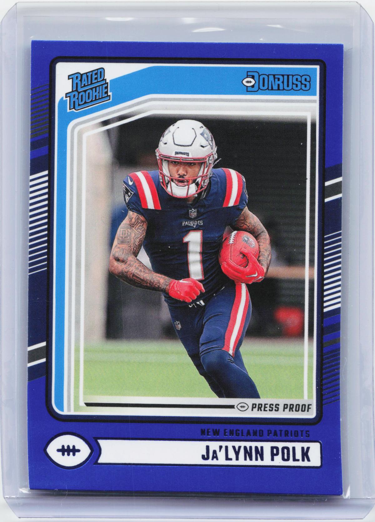 2024 Donruss #373 Ja'Lynn Polk Press Proof Blue