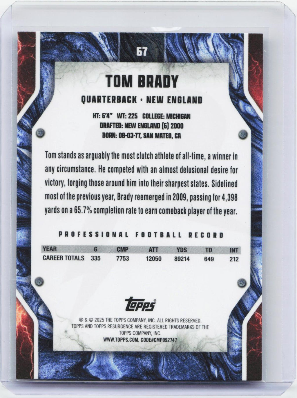 2024 Topps Resurgence #67 Tom Brady