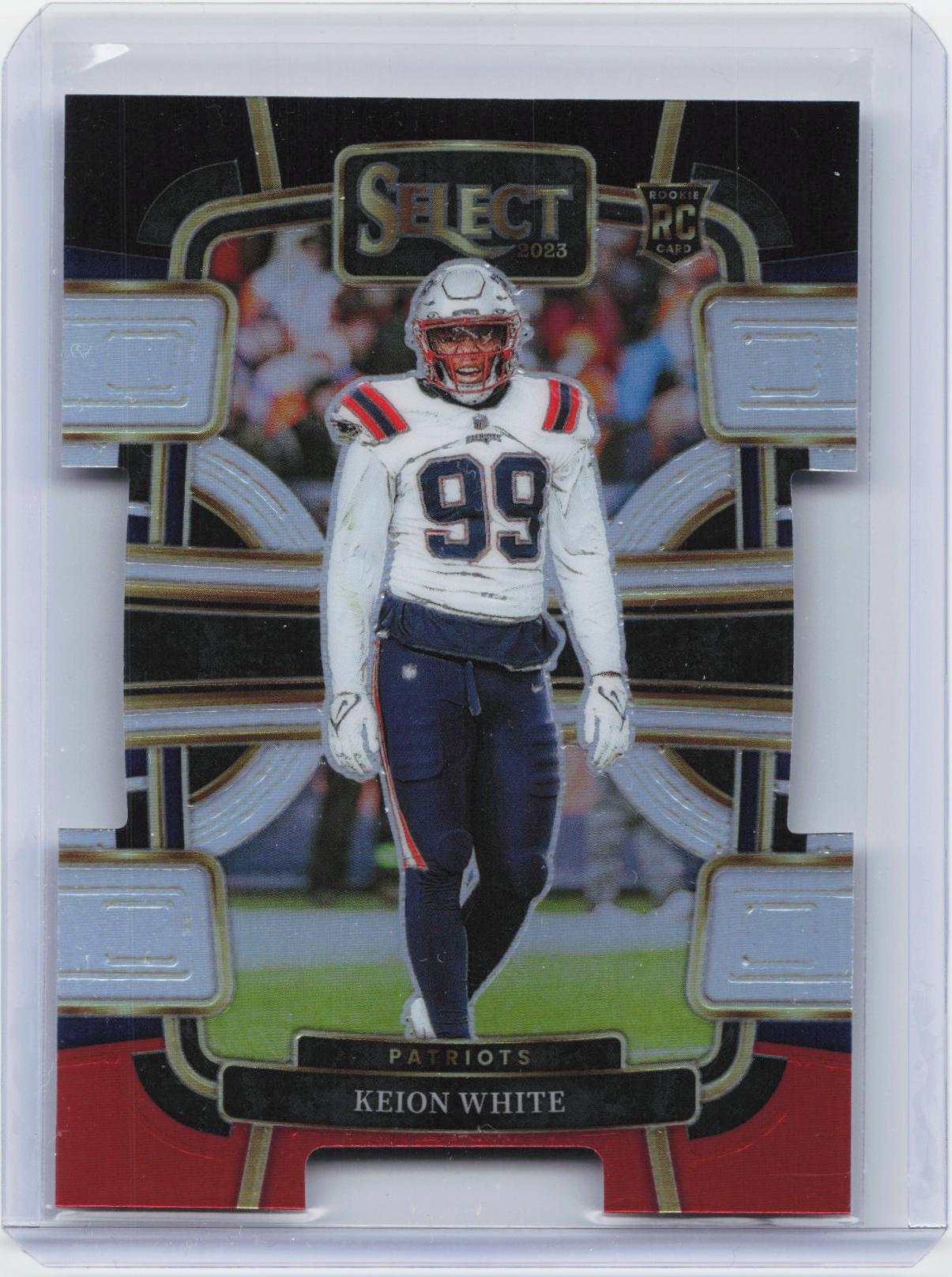 2023 Panini Select #69 Keion White Black and Red Prizms Die Cuts