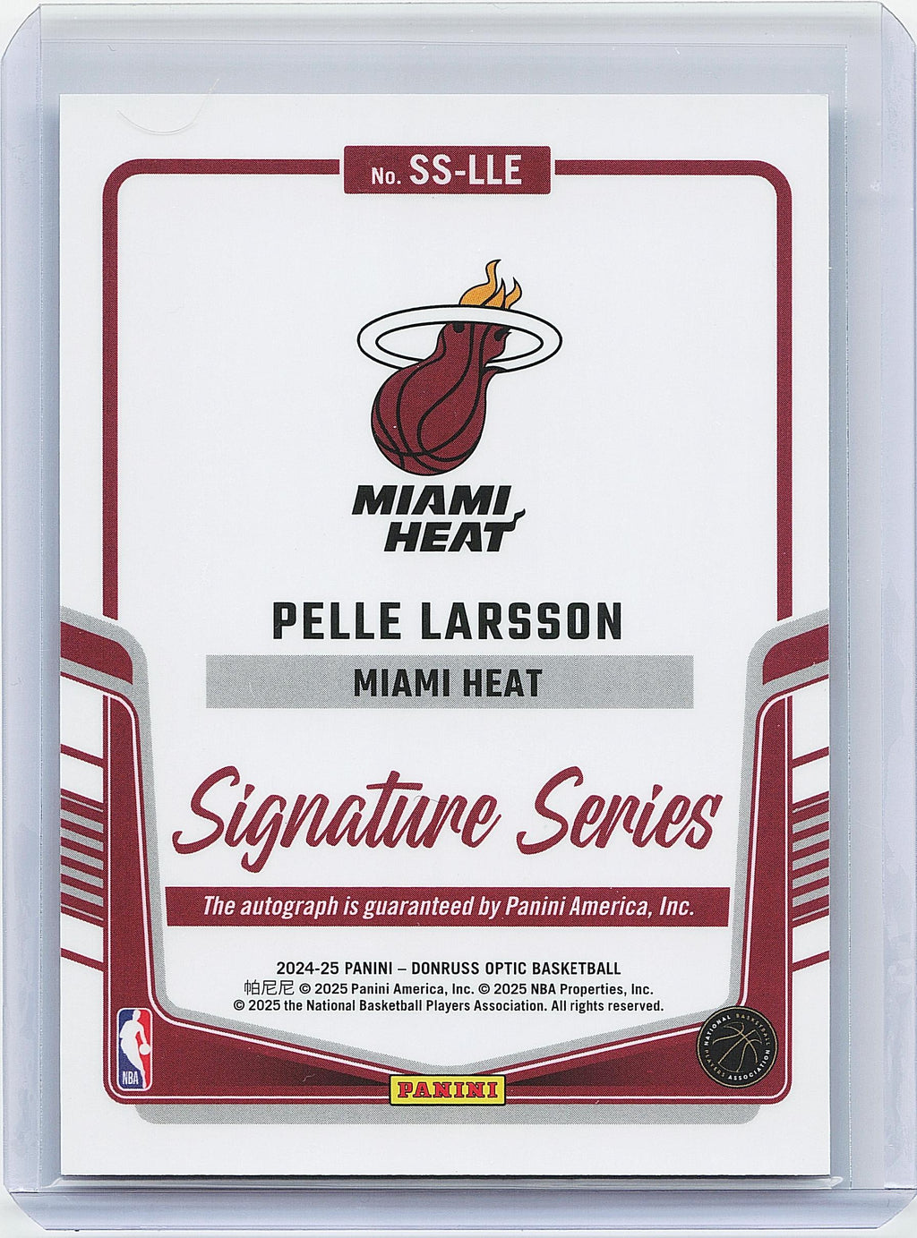 2024-25 Donruss Optic #SS-LLE Pelle Larsson Signature Series