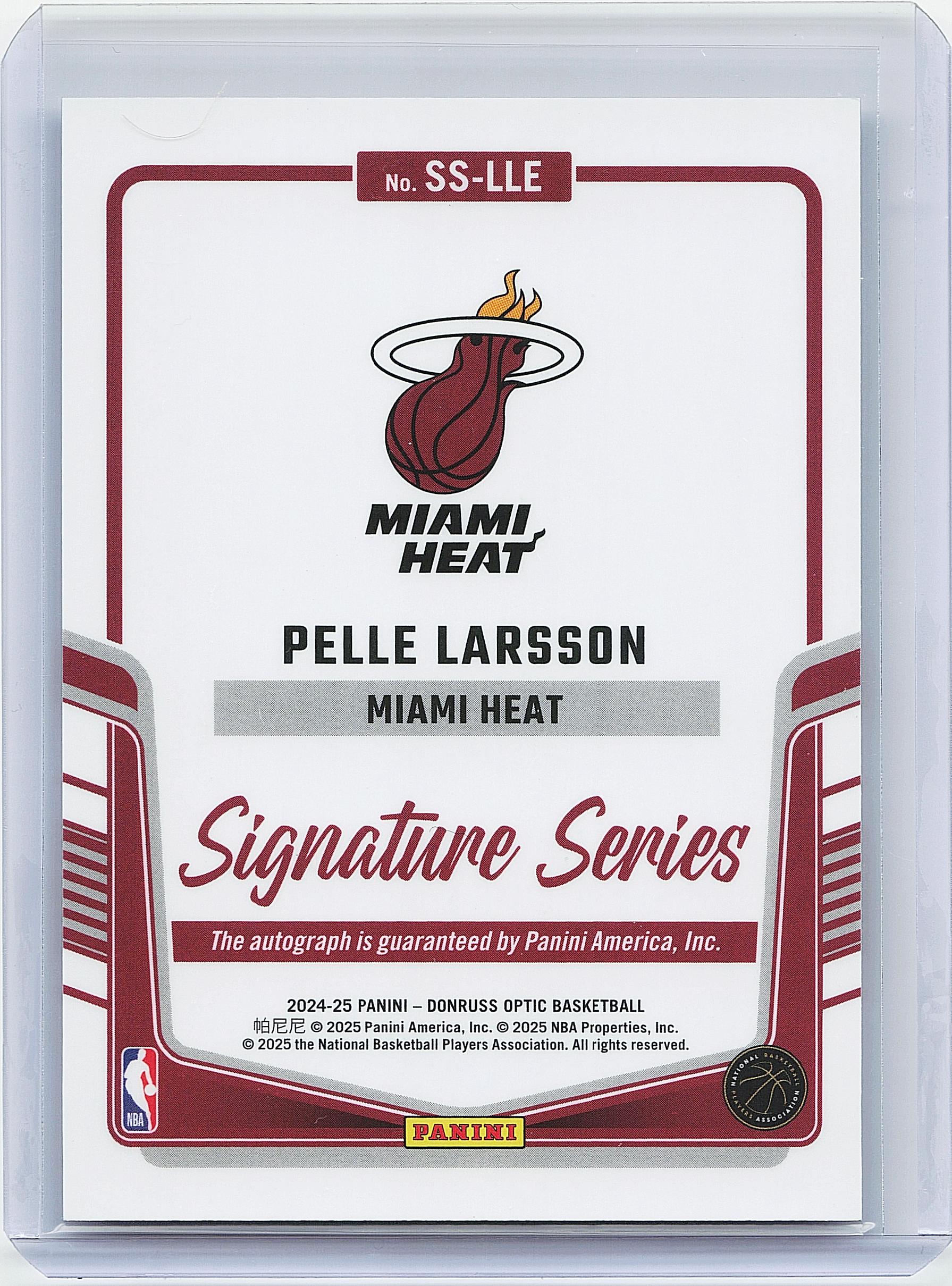 2024-25 Donruss Optic #SS-LLE Pelle Larsson Signature Series