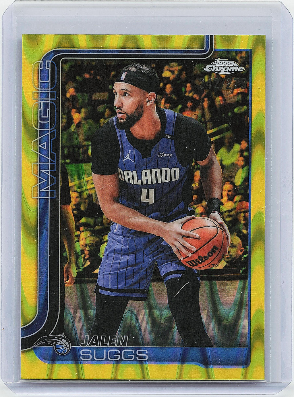 2025-26 Topps Chrome #115 Jalen Suggs Yellow RayWave Refractor #/275