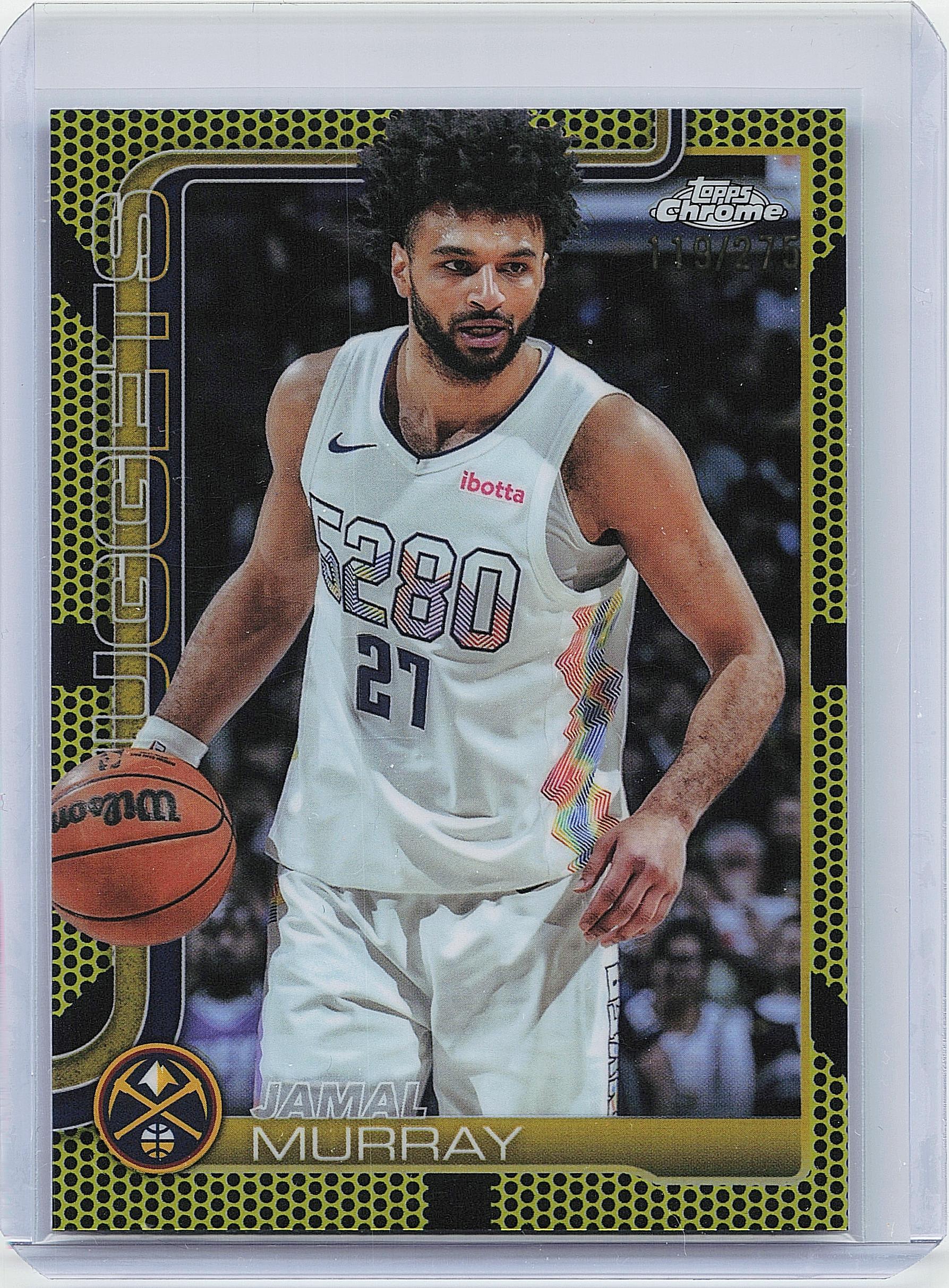 2025-26 Topps Chrome #55 Jamal Murray Yellow Basketball Refractor #/275