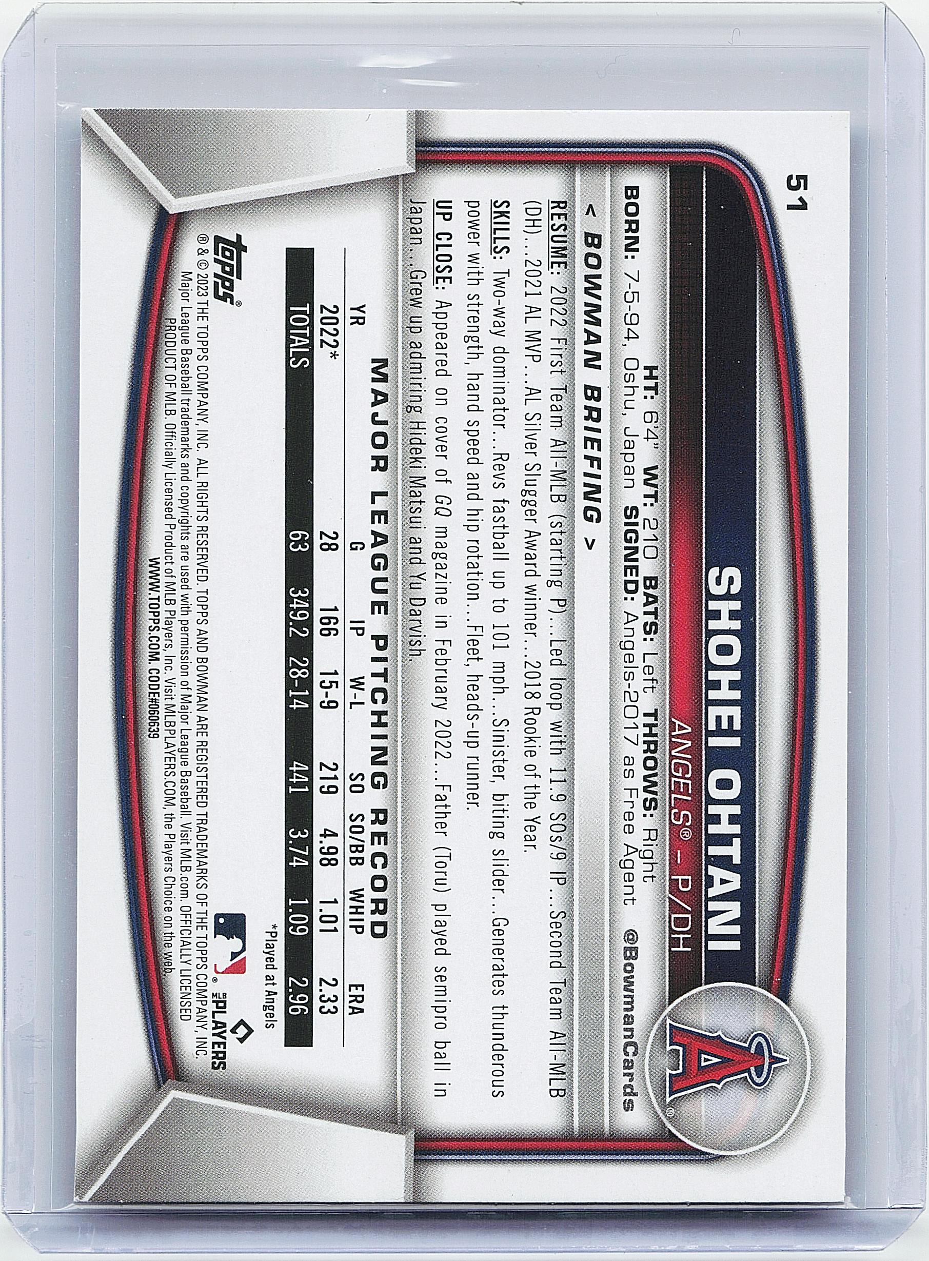 2023 Bowman #51 Shohei Ohtani