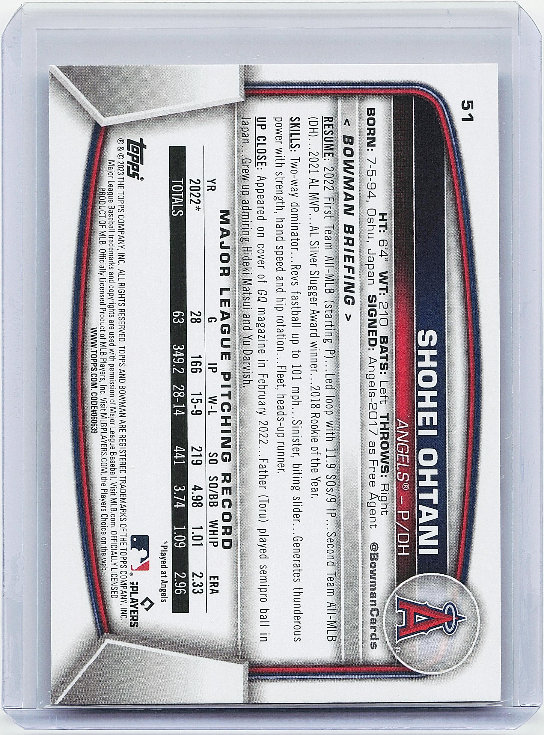 2023 Bowman #51 Shohei Ohtani