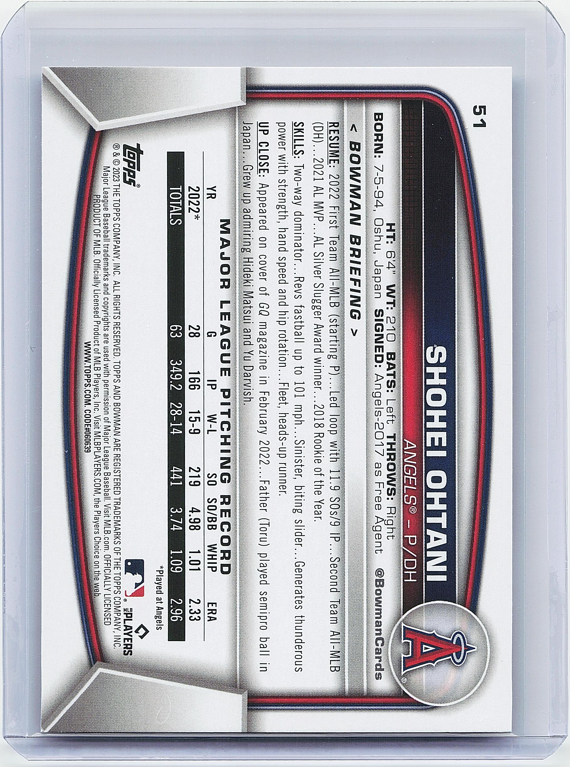 2023 Bowman #51 Shohei Ohtani