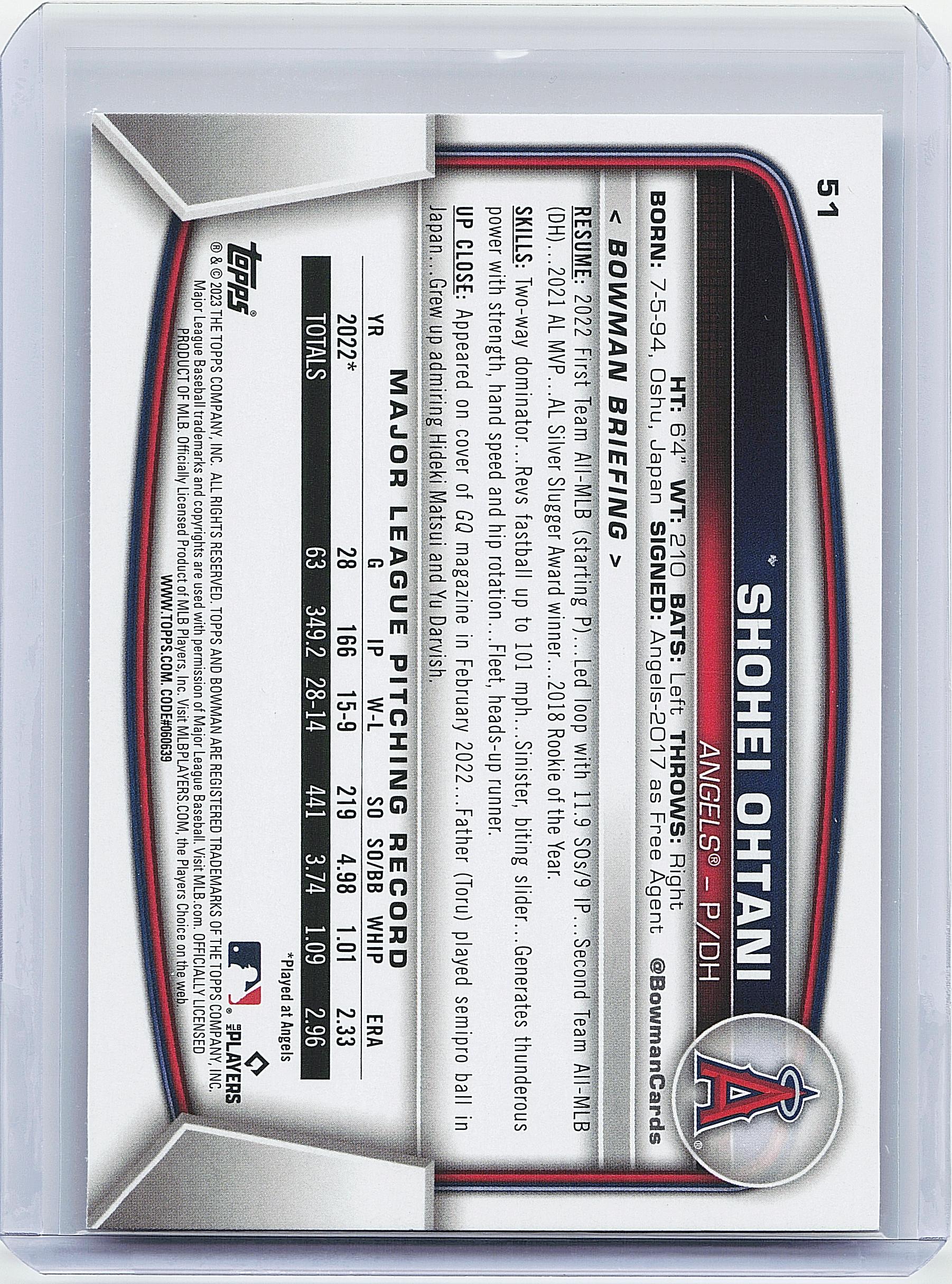 2023 Bowman #51 Shohei Ohtani