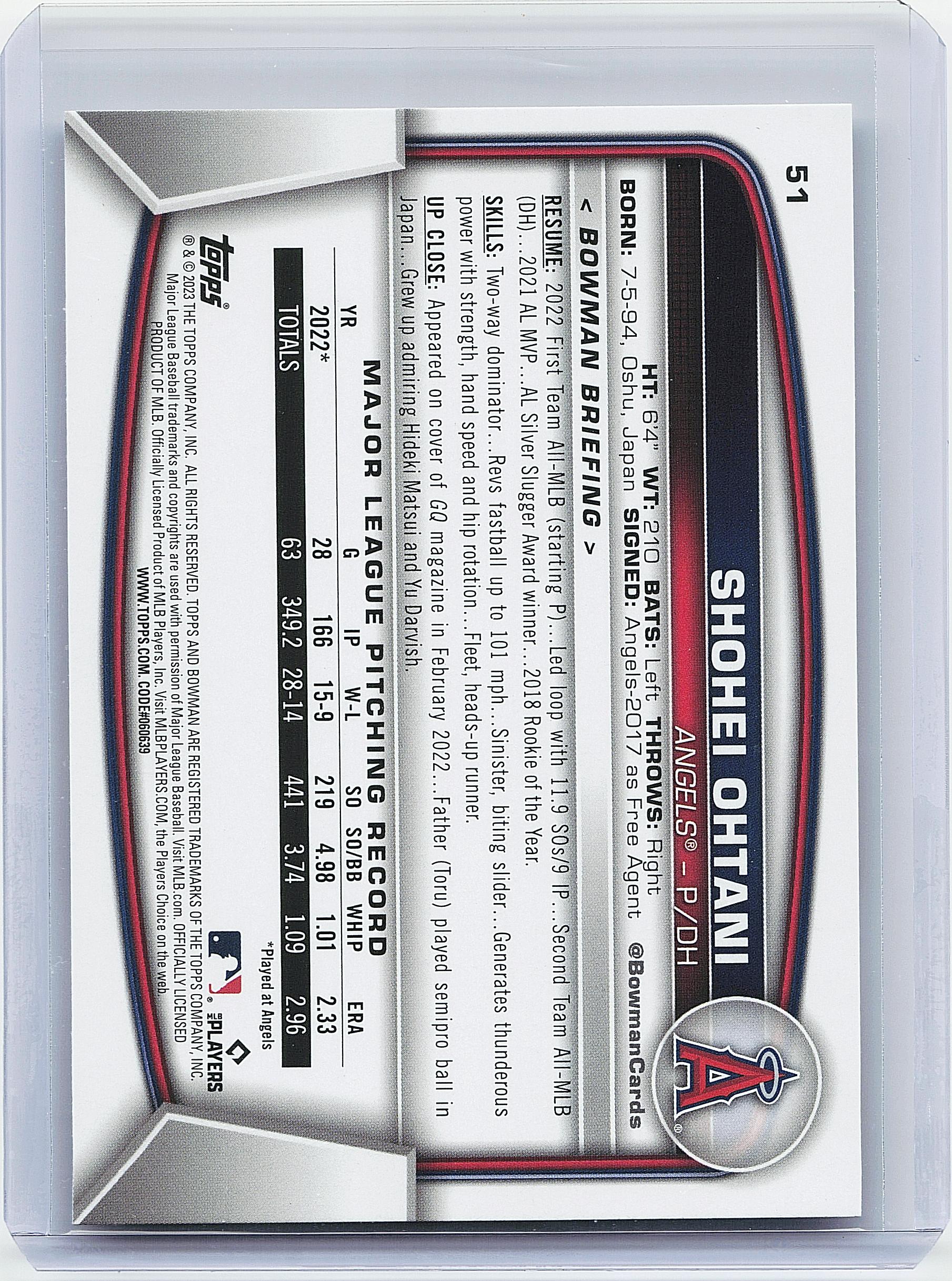 2023 Bowman #51 Shohei Ohtani