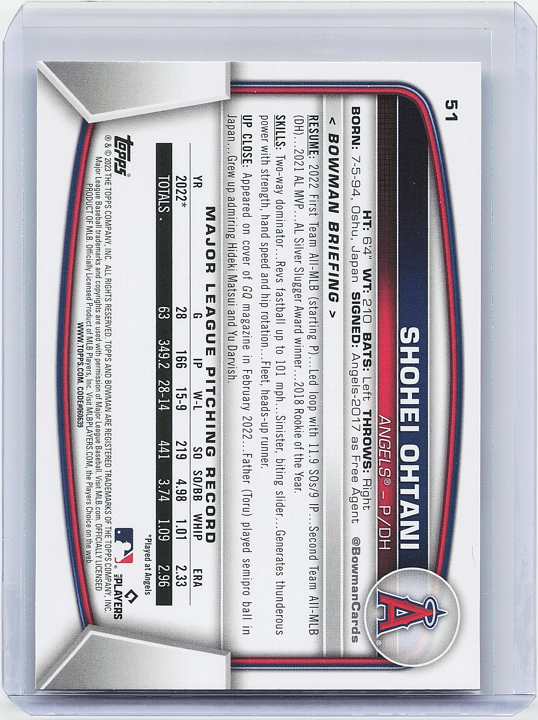 2023 Bowman #51 Shohei Ohtani