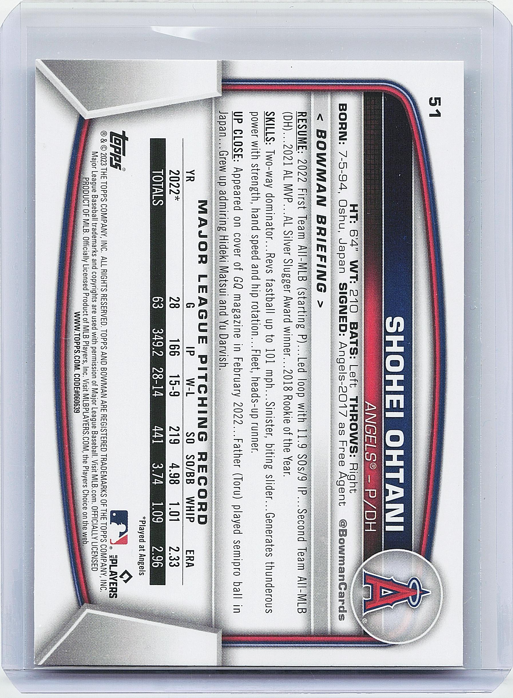 2023 Bowman #51 Shohei Ohtani