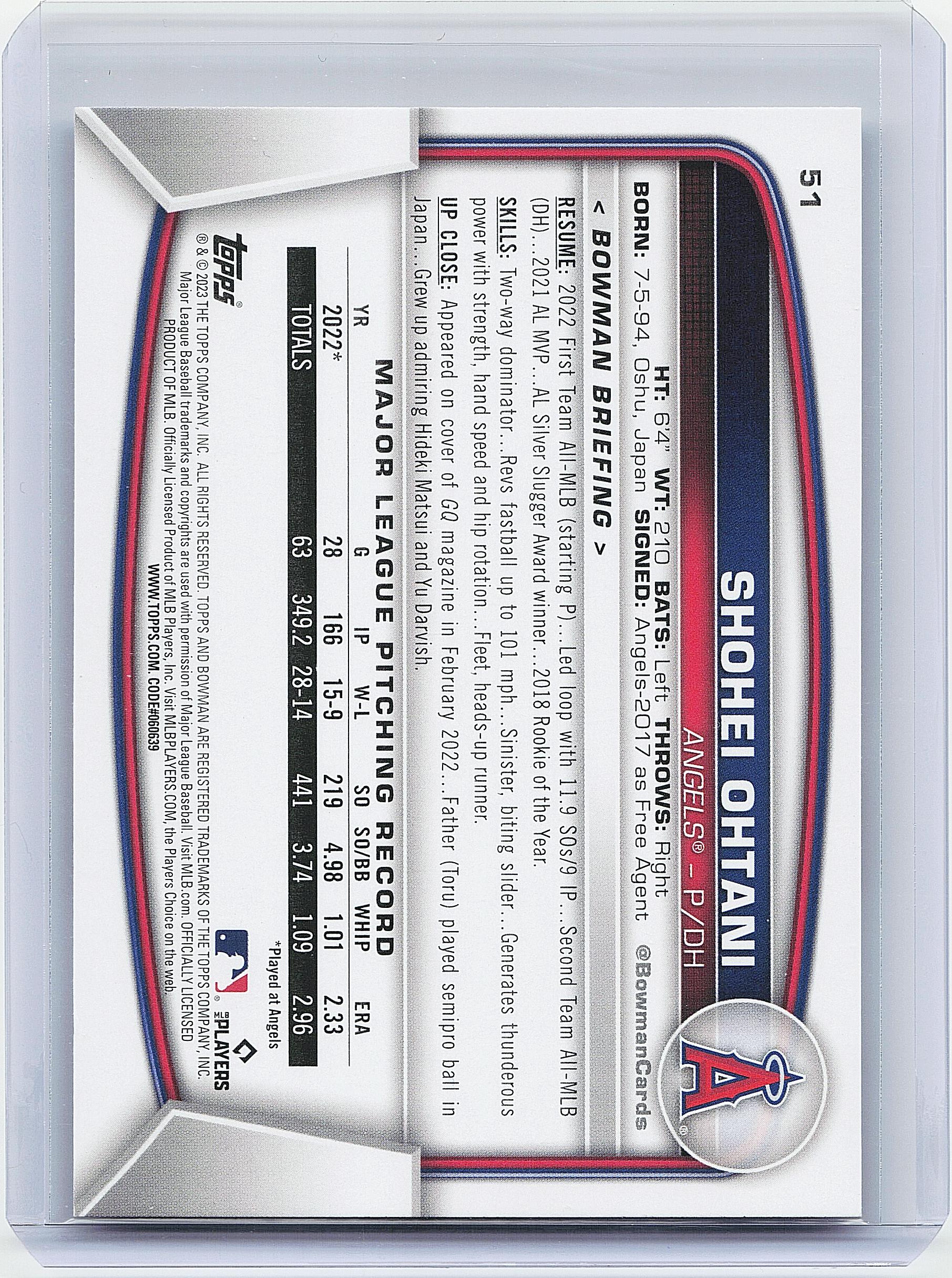 2023 Bowman #51 Shohei Ohtani