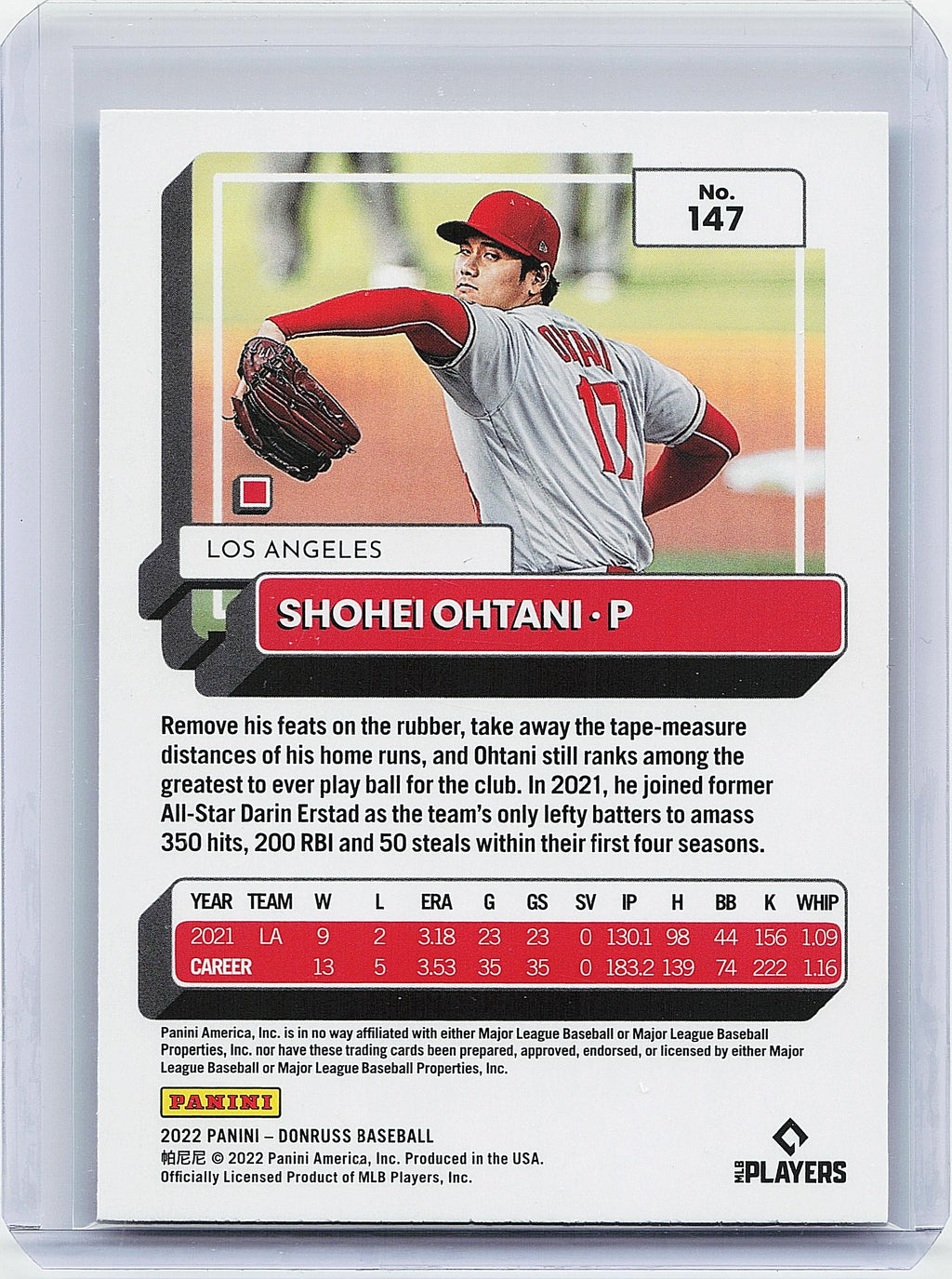 2022 Donruss #147b Shohei Ohtani