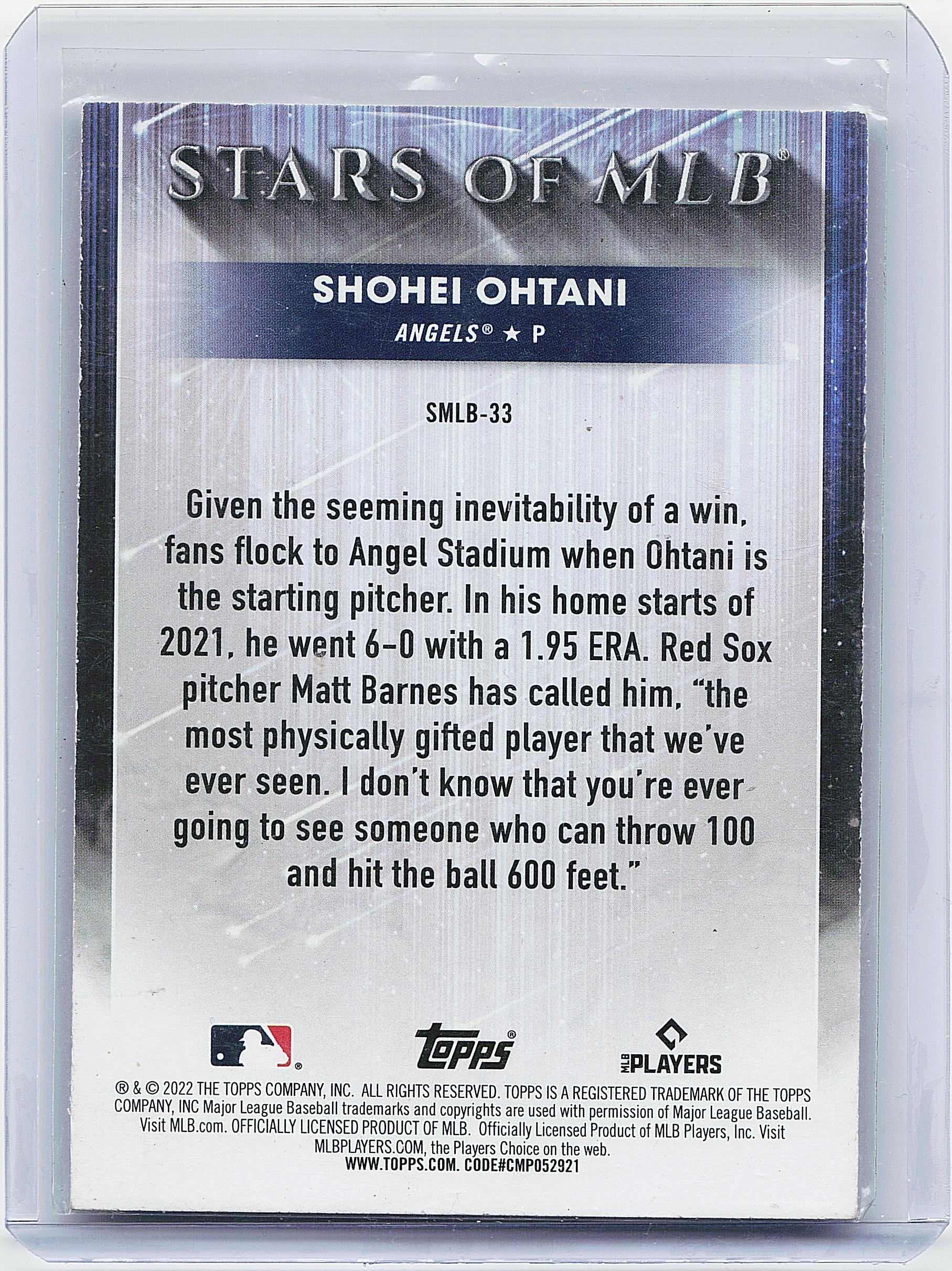 2022 Topps #SMLB-33 Shohei Ohtani Stars of MLB