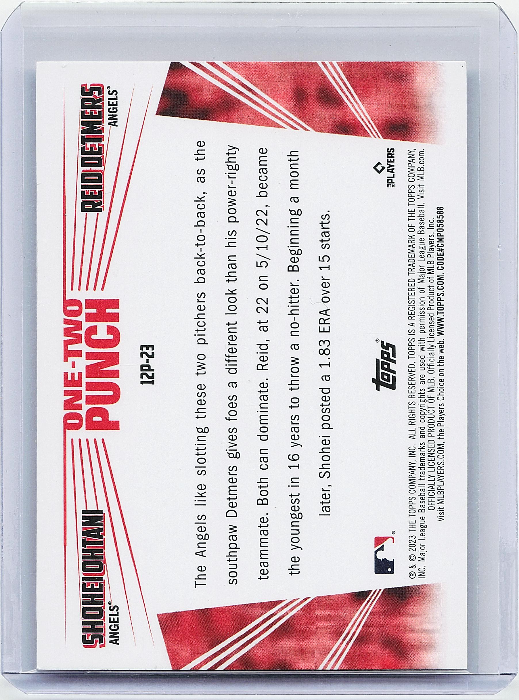 2023 Topps #12P-23 Shohei Ohtani / Reid Detmers One-Two Punch