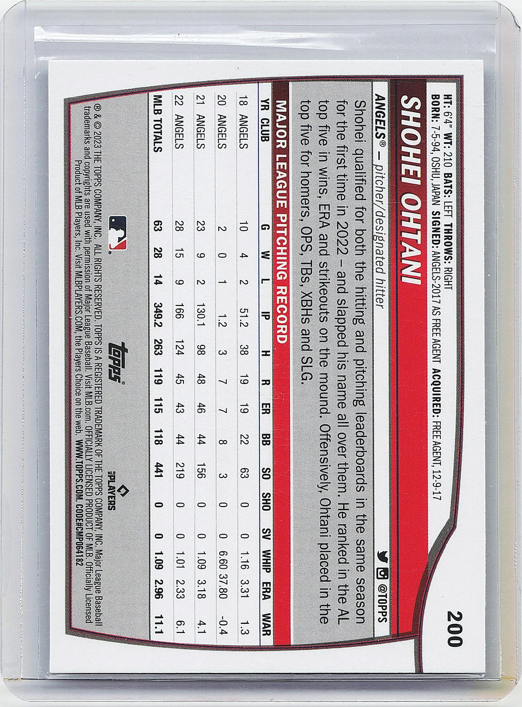 2023 Topps Big League #200 Shohei Ohtani
