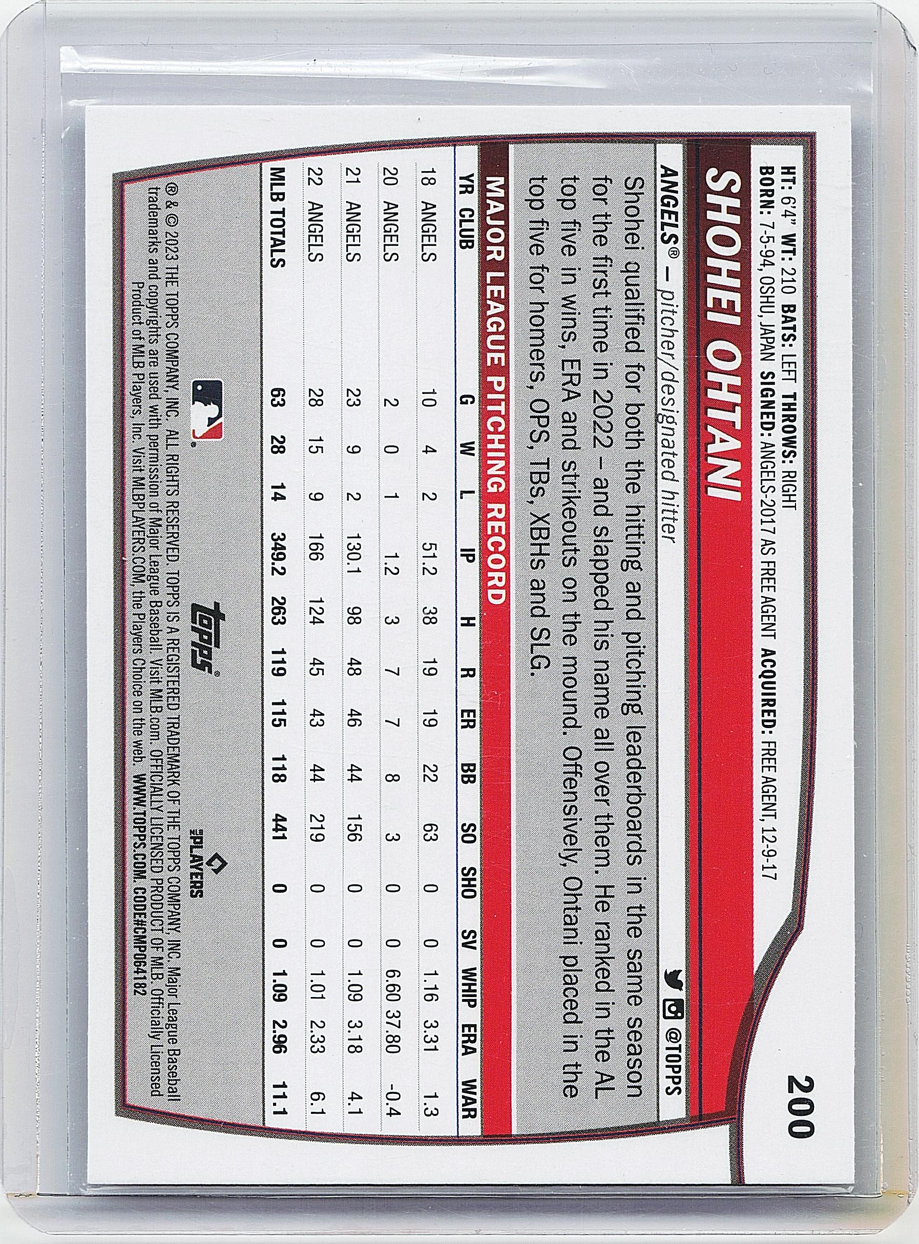 2023 Topps Big League #200 Shohei Ohtani