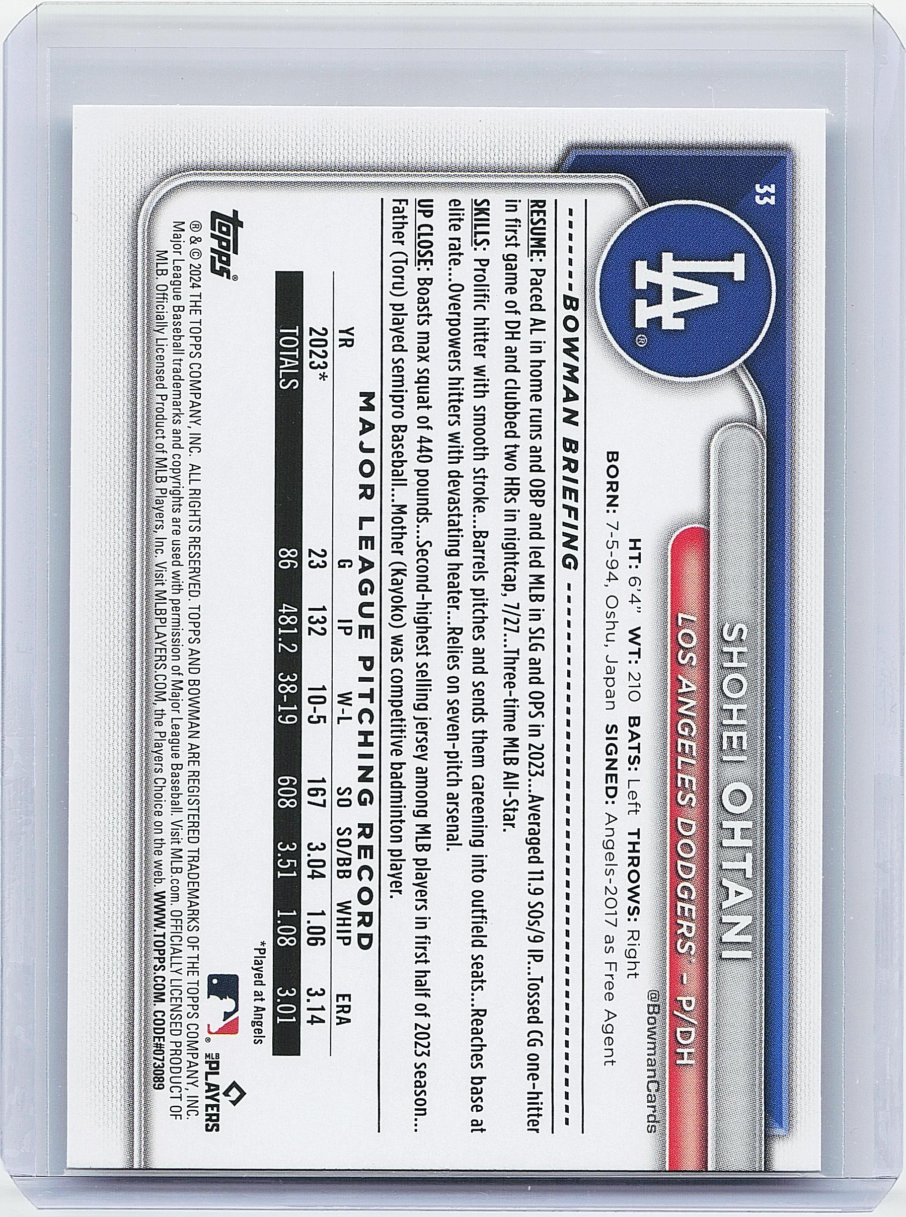 2024 Bowman #33 Shohei Ohtani