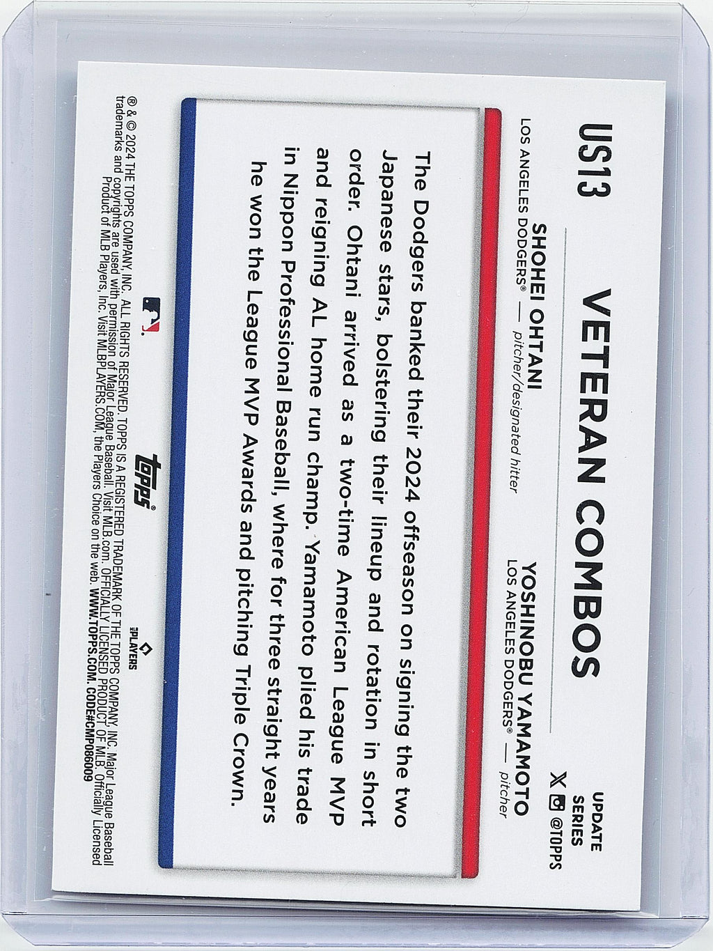 2024 Topps Update #US13 Far East Faves: Stars Hit L.A. Shohei Ohtani / Yamamoto