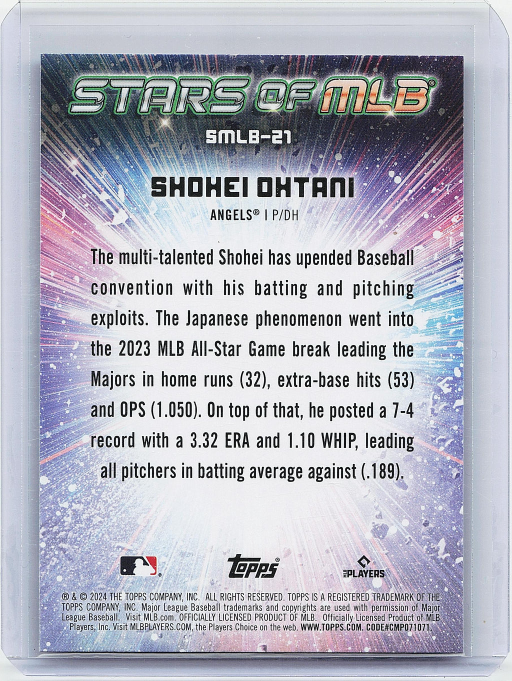 2024 Topps #SMLB-21 Shohei Ohtani Stars of MLB