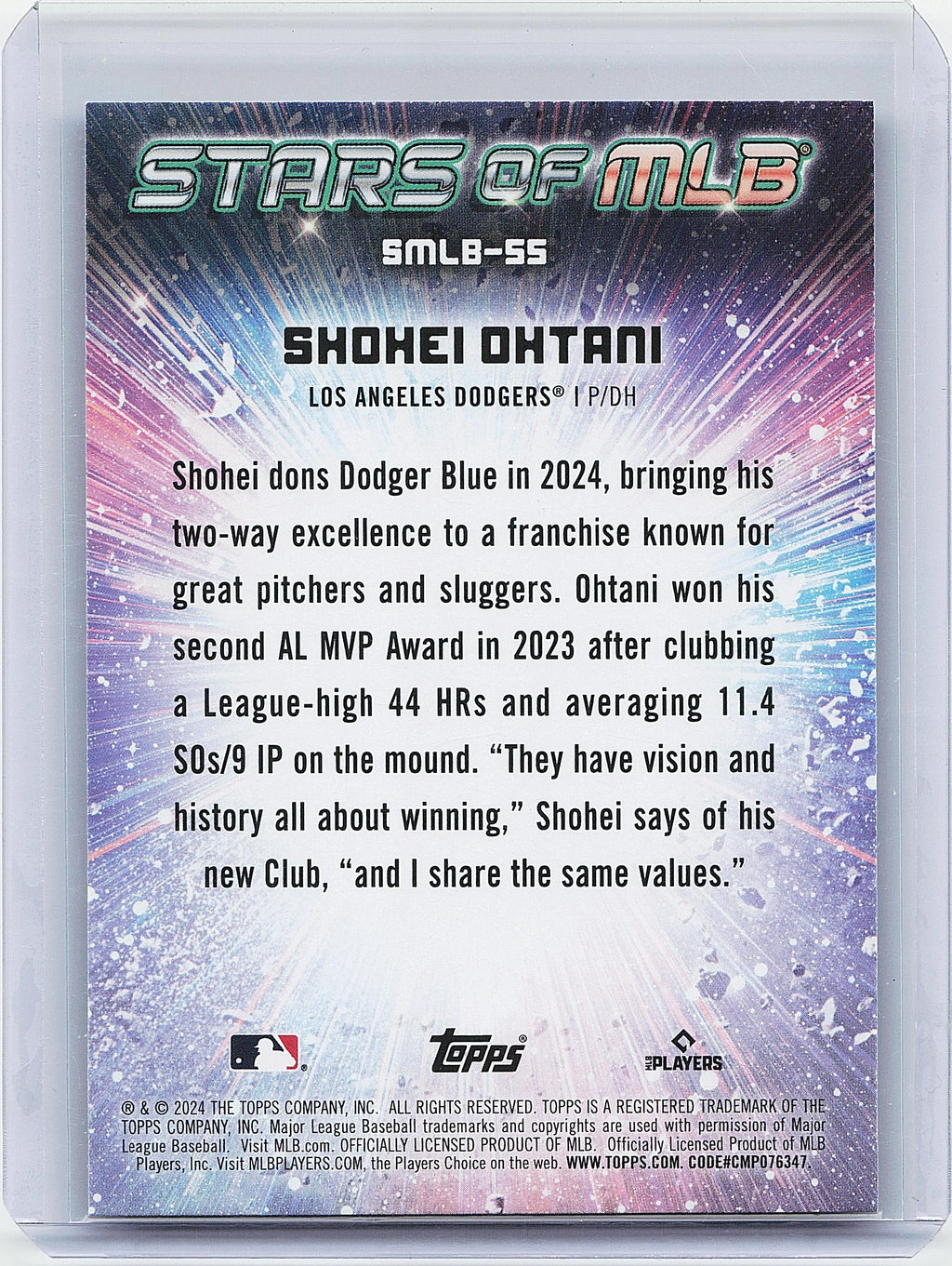 2024 Topps #SMLB-55 Shohei Ohtani Stars of MLB