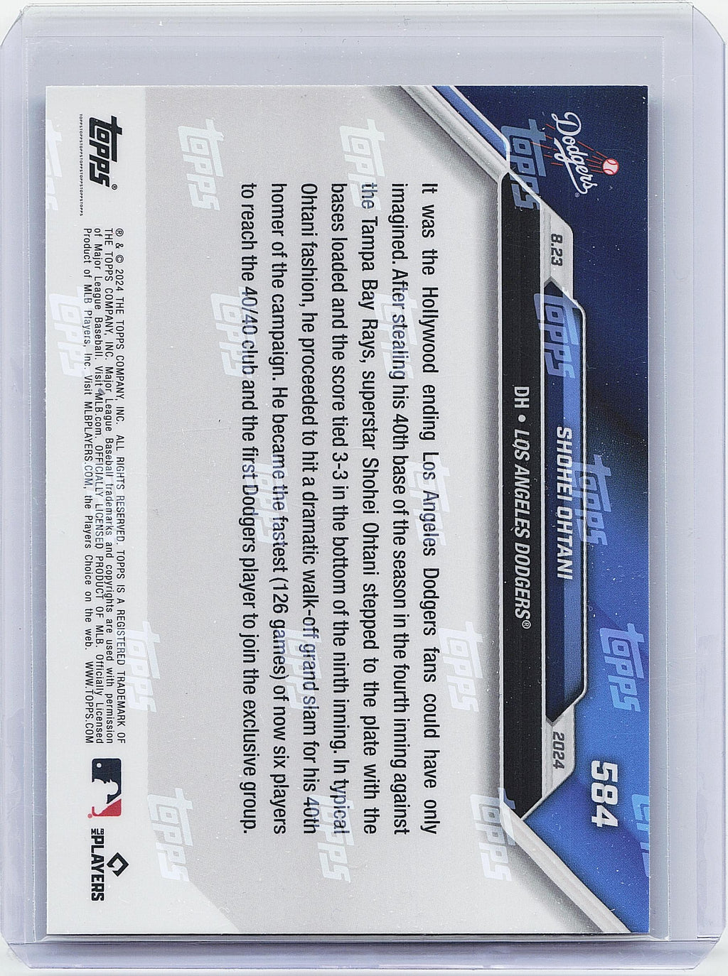 2024 Topps Now #584 Shohei Ohtani