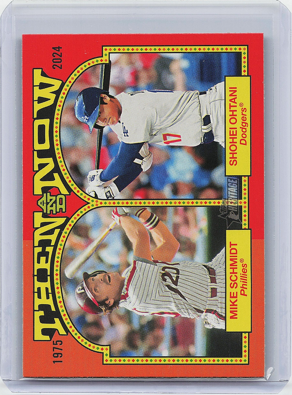 2024 Topps Heritage #TAN-2 Mike Schmidt / Shohei Ohtani Then and Now
