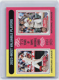 2024 Topps Heritage #204 2023 MVPs (Shohei Ohtani / Ronald Acuña Jr.)