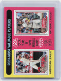 2024 Topps Heritage #204 2023 MVPs (Shohei Ohtani / Ronald Acuña Jr.)
