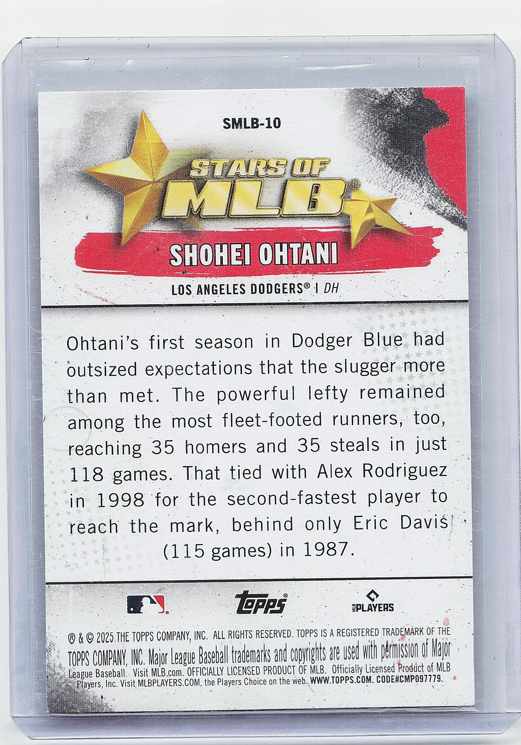2025 Topps #SMLB-10 Shohei Ohtani Stars of MLB
