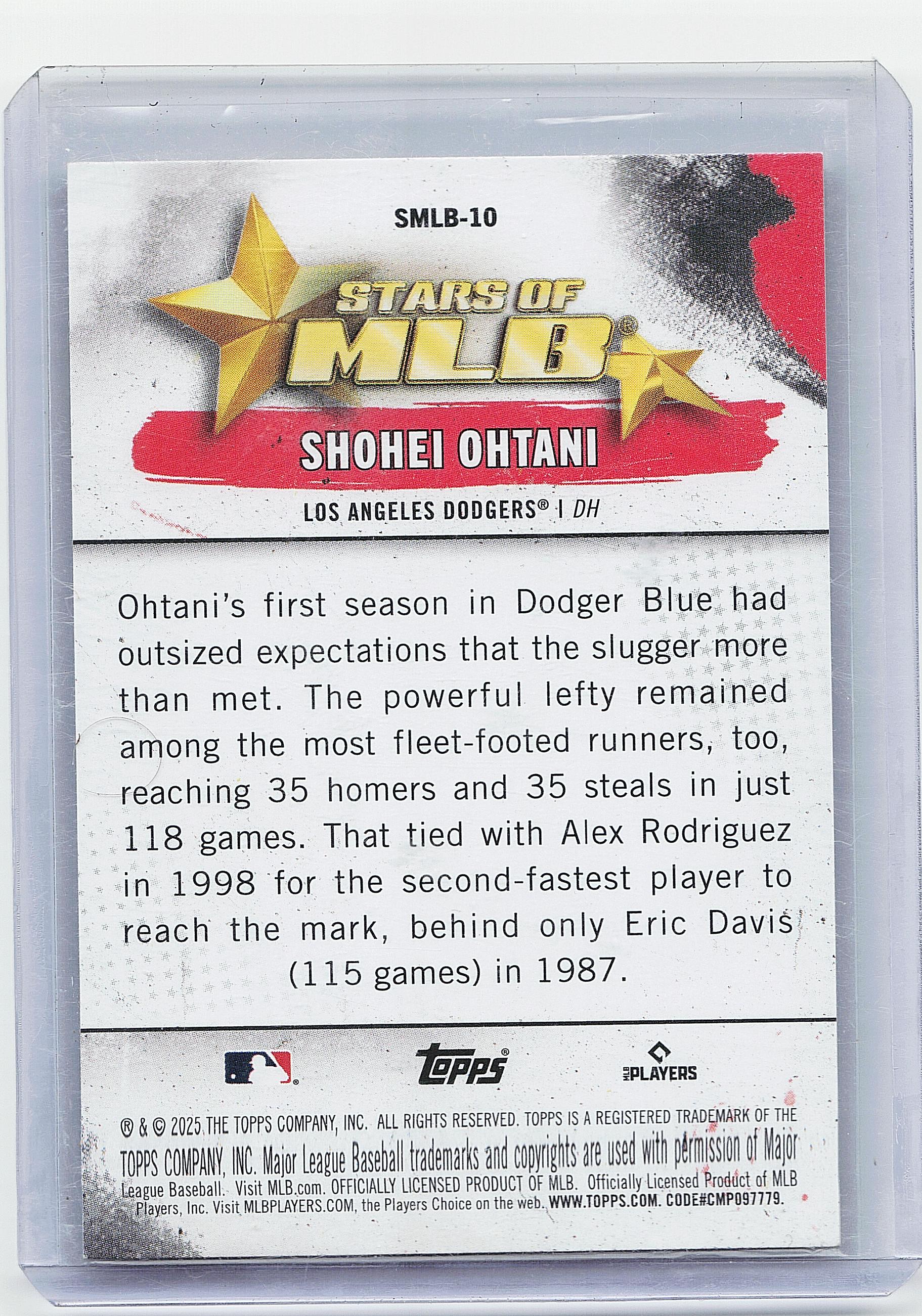 2025 Topps #SMLB-10 Shohei Ohtani Stars of MLB
