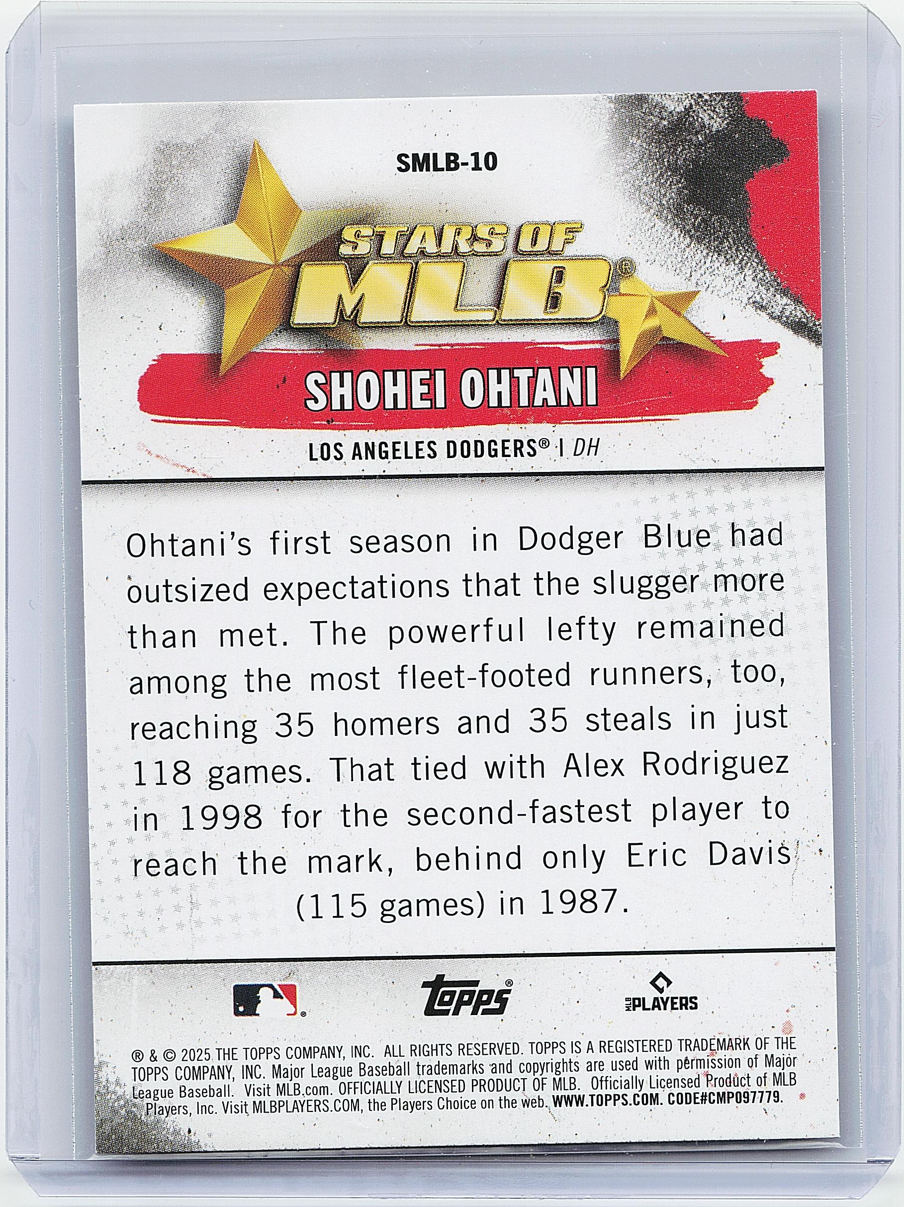 2025 Topps #SMLB-10 Shohei Ohtani Stars of MLB