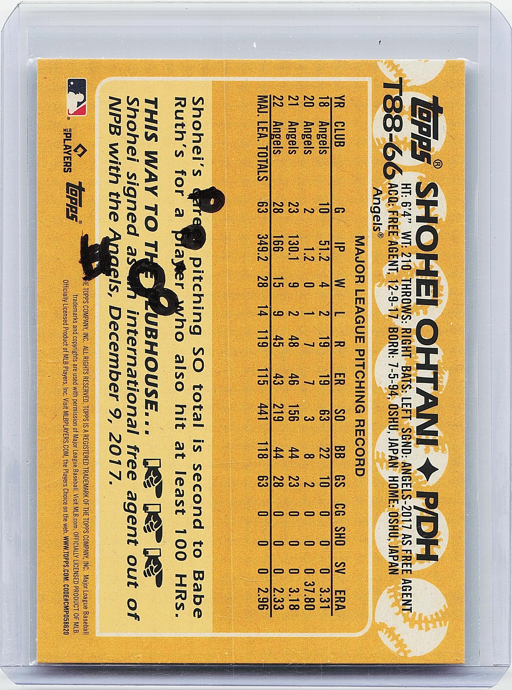2023 Topps #T88-66 Shohei Ohtani 1988 Topps 35th Anniversary (Series One)