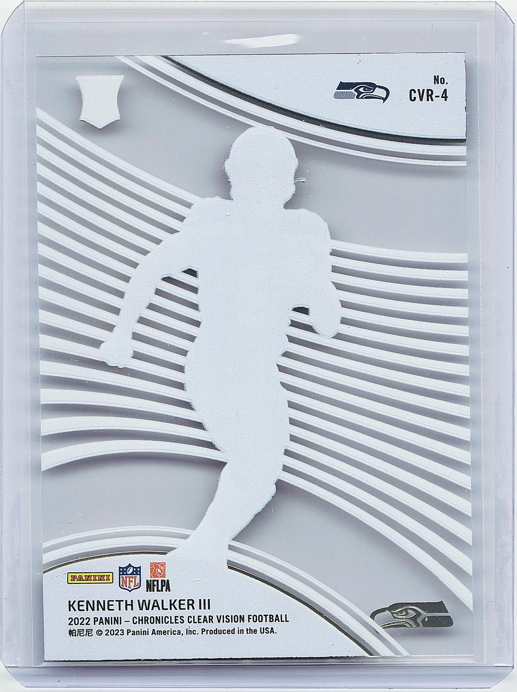 2022 Panini Chronicles #CVR-4 Kenneth Walker III Clear Vision Rookies