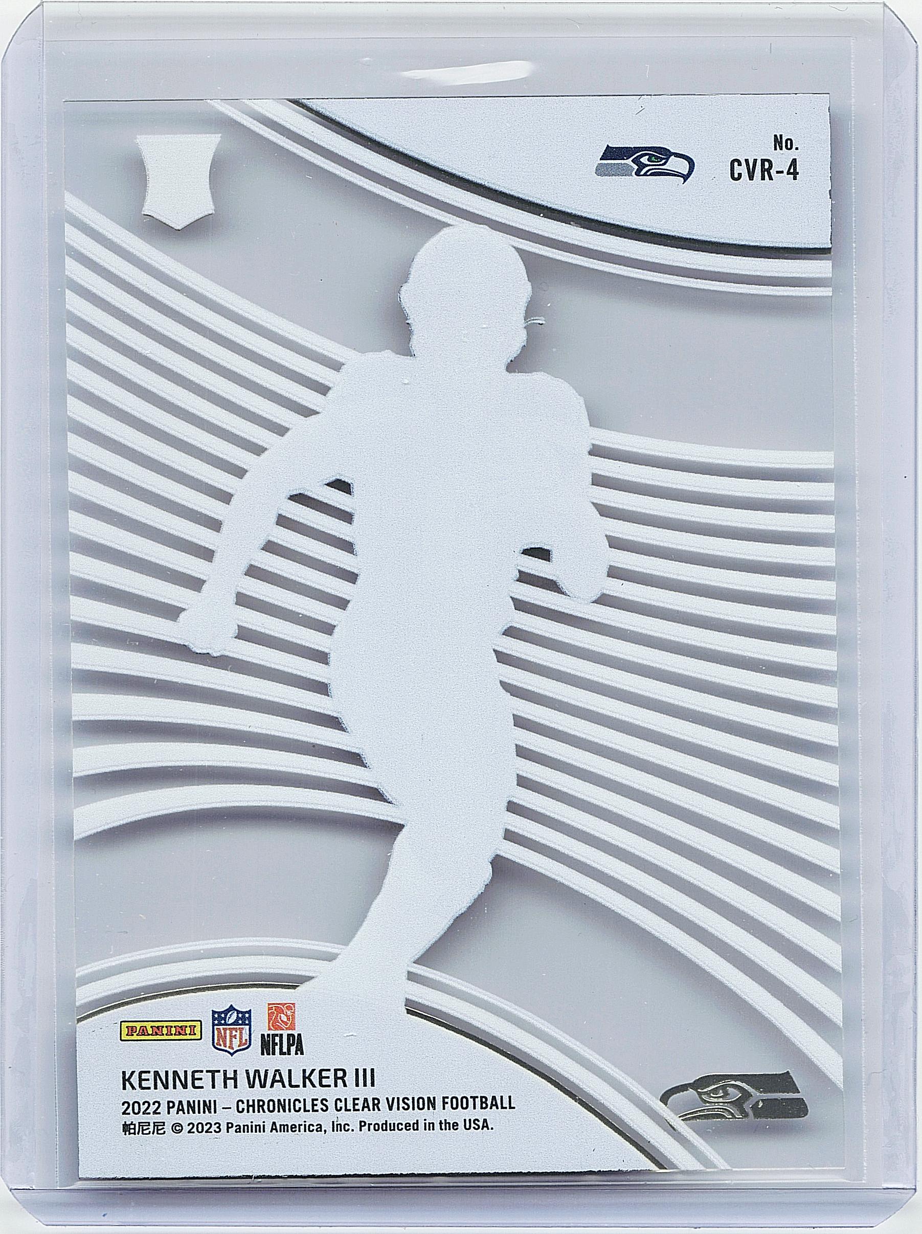 2022 Panini Chronicles #CVR-4 Kenneth Walker III Clear Vision Rookies