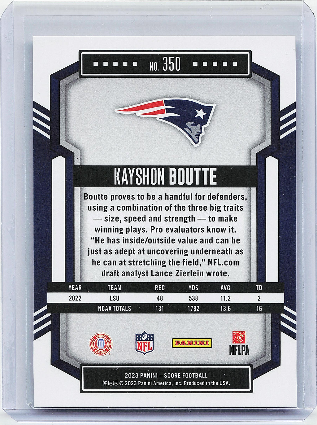 2023 Score #350 Kayshon Boutte