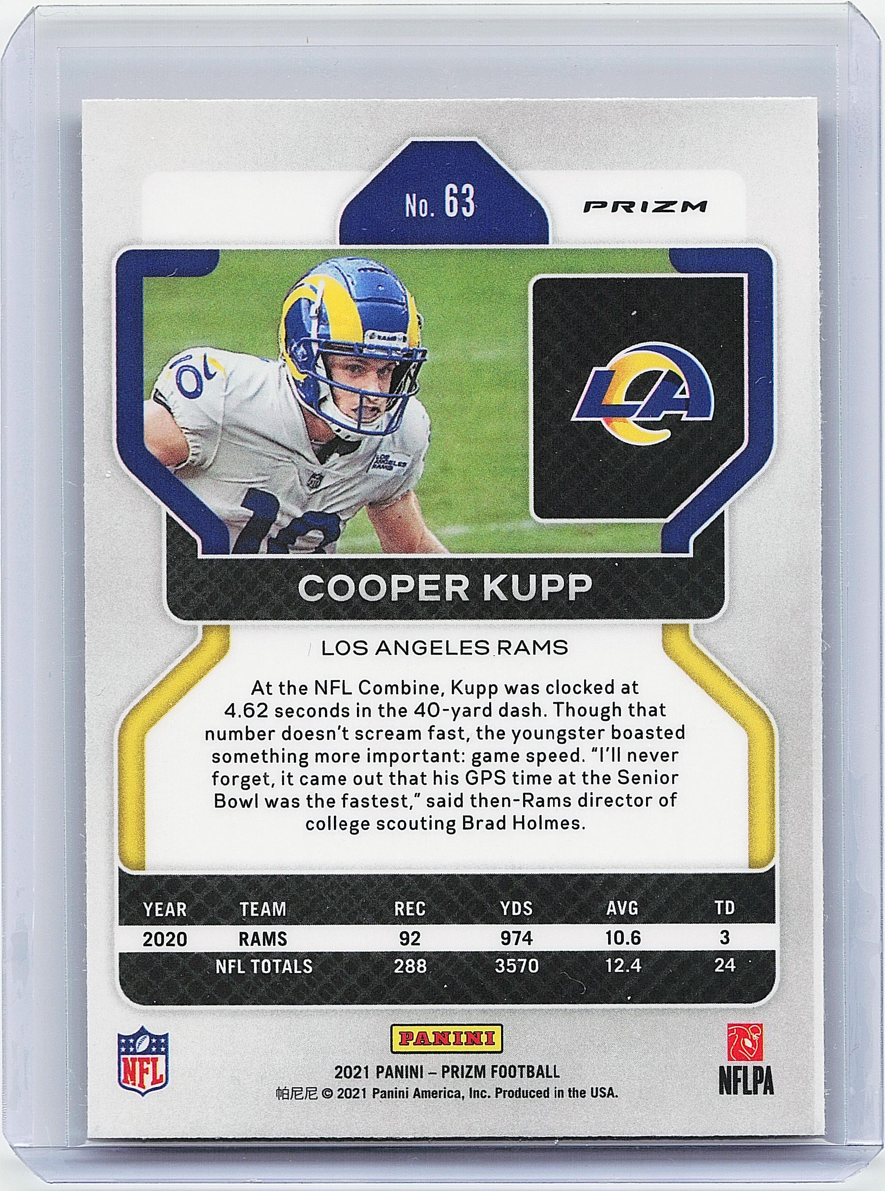 2021 Panini Prizm #63 Cooper Kupp Red Ice