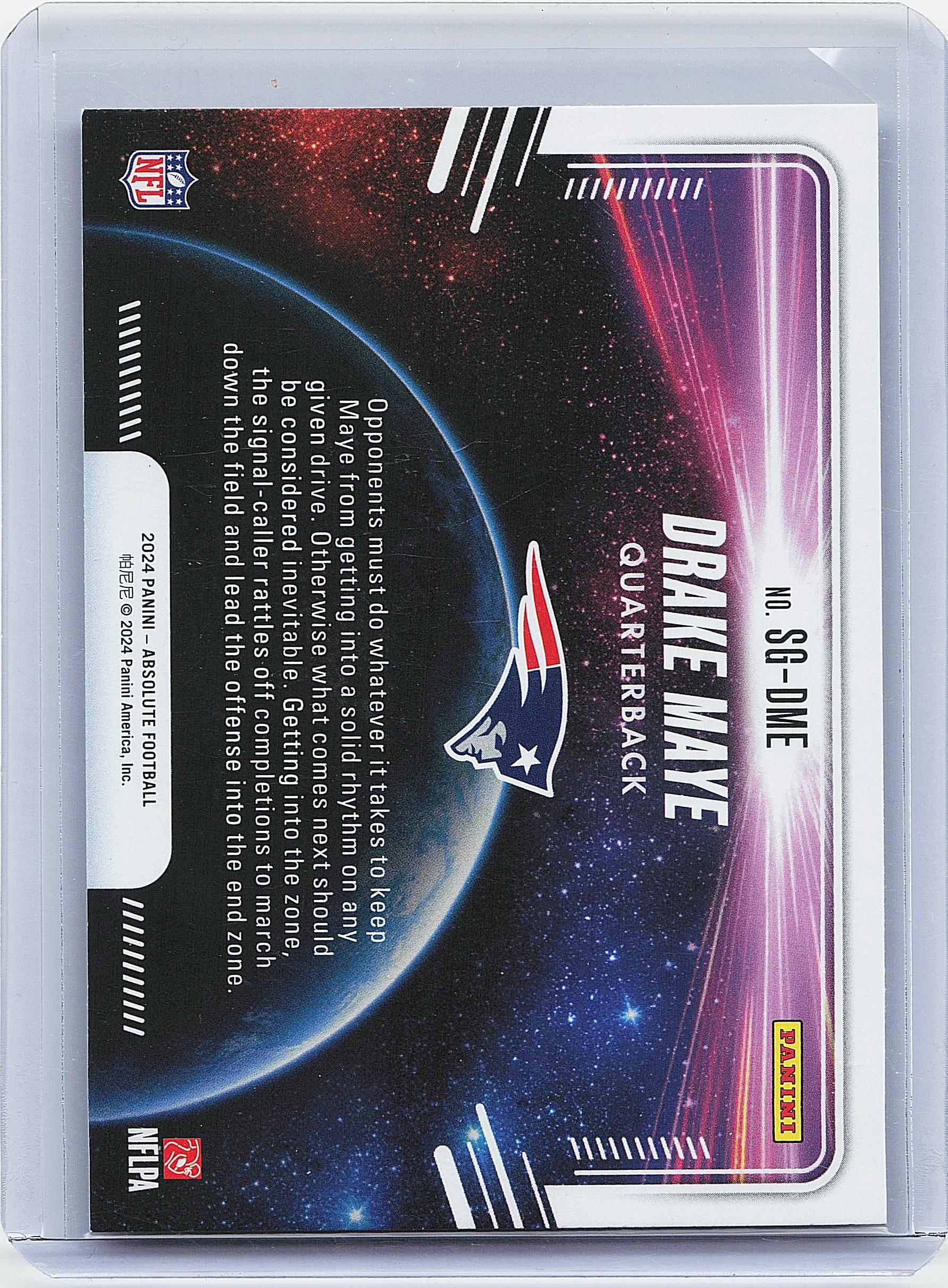 2024 Panini Absolute #SG-DME Drake Maye Star Gazing
